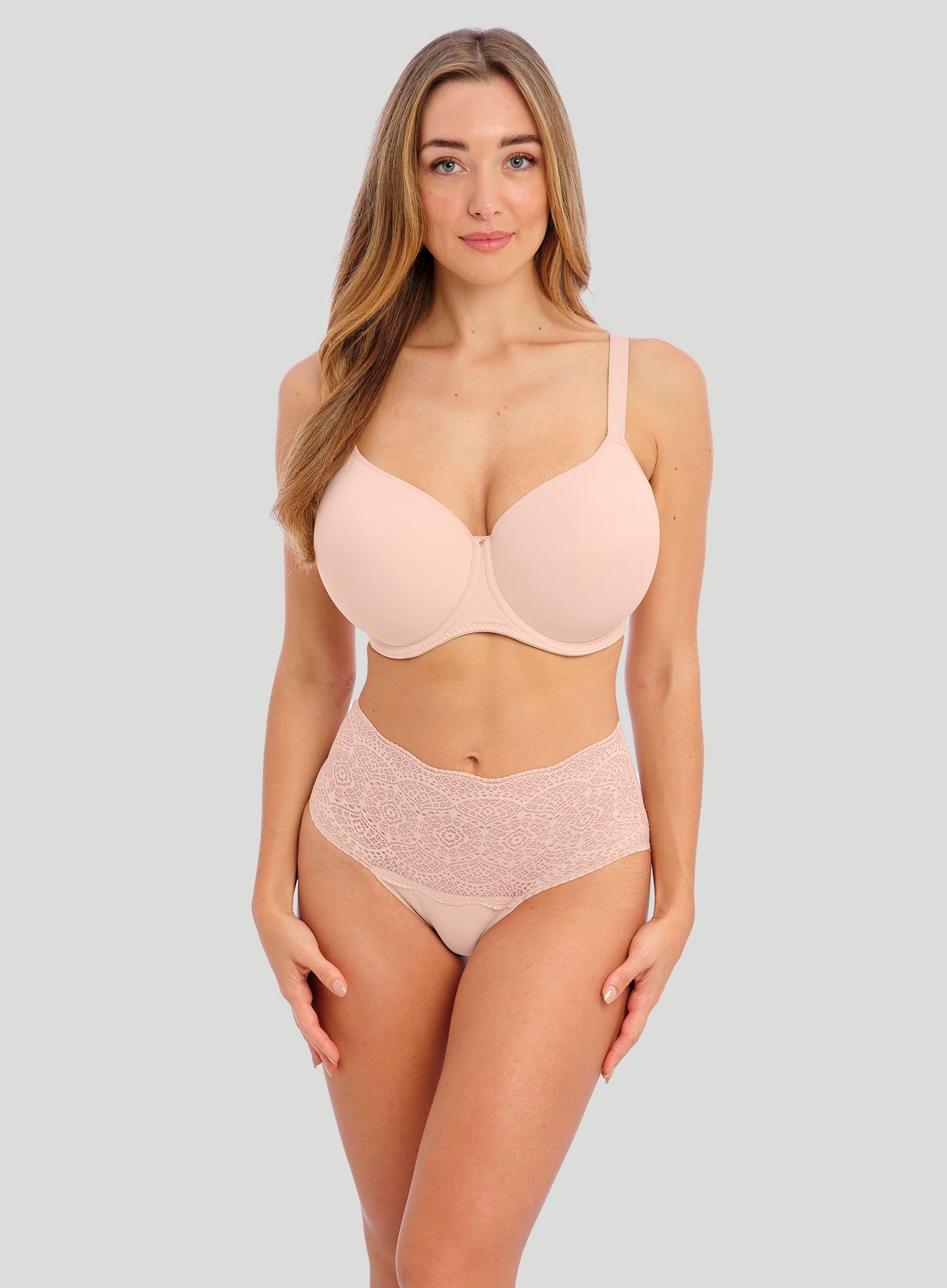 Fantasie Aura Moulded Underwire Seamless T-Shirt Bra, Natural Beige, 30F at   Women's Clothing store