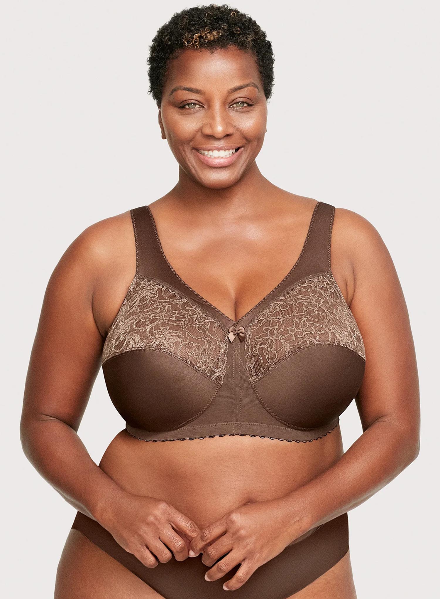 Full cup bra with removable underwires in light brown 24h Absolute