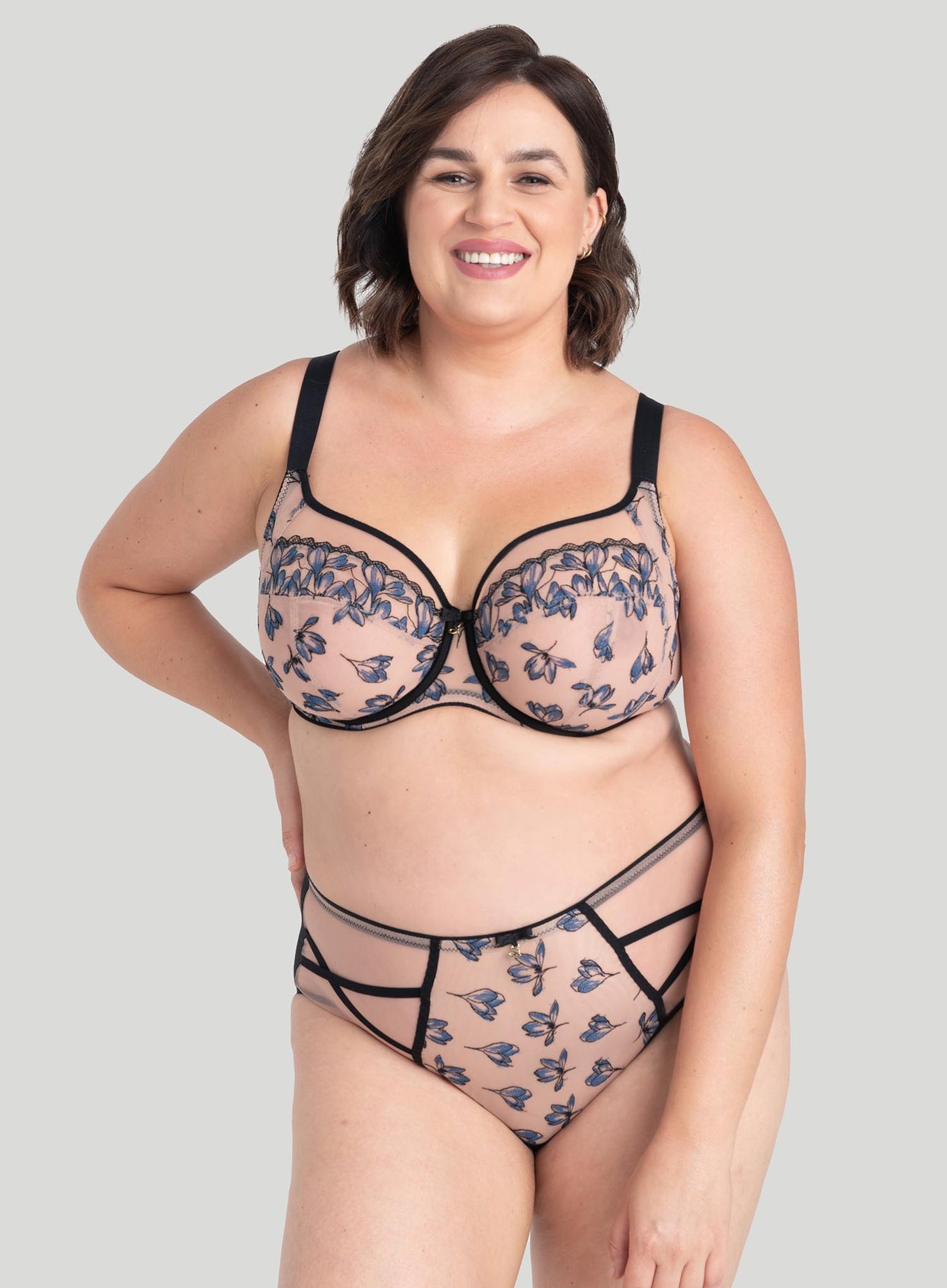 Samanta Lingerie: Layla Full Cup Side Support Bra Tanzanite