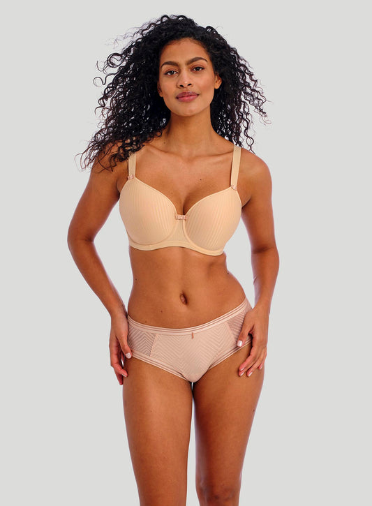 Smooth Seamless Wire-Free Longline Bra- Sun Kissed Coral - Chérie