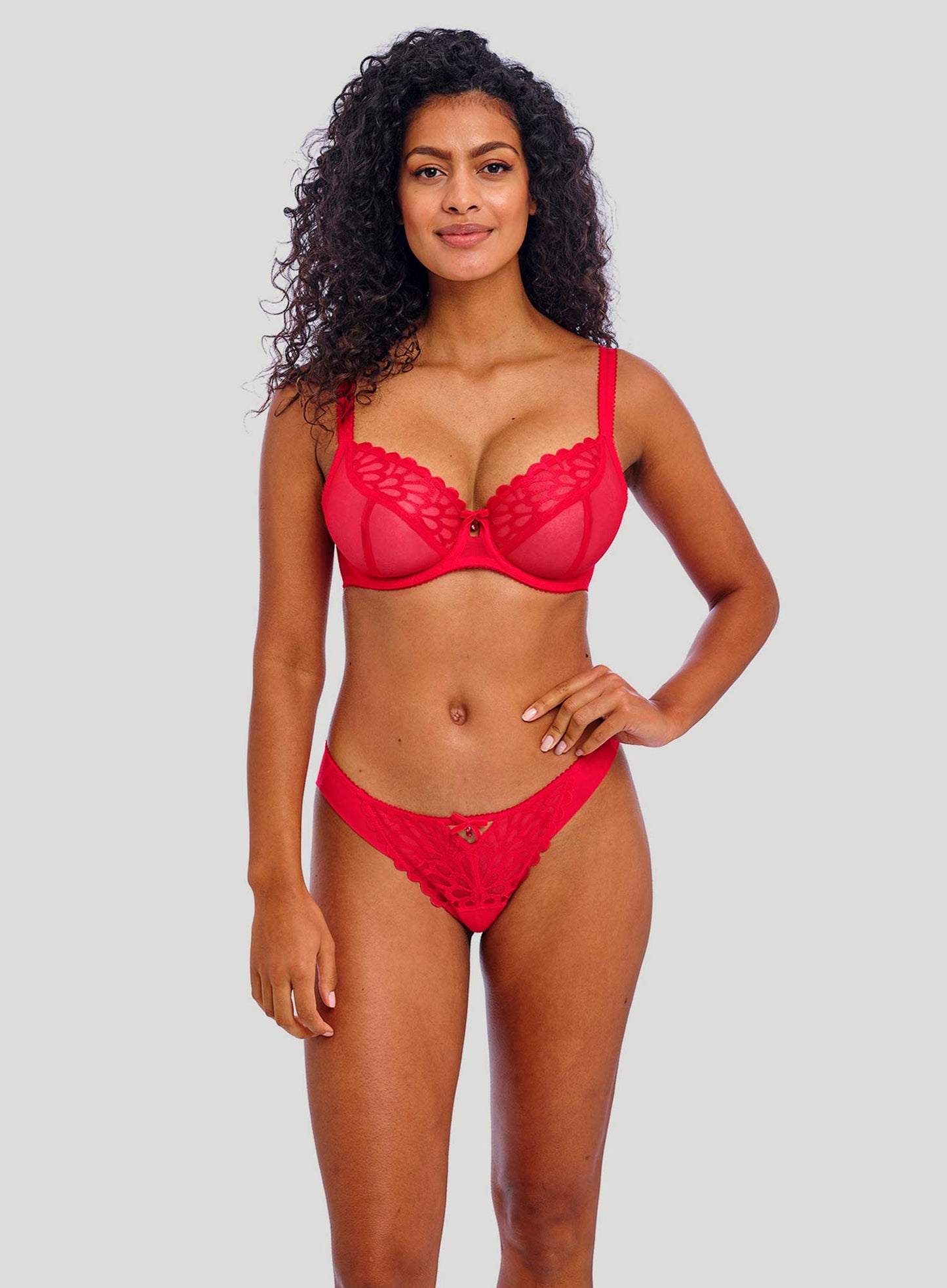 Freya: Loveland Underwired Plunge Bra Bombshell Chilli Red