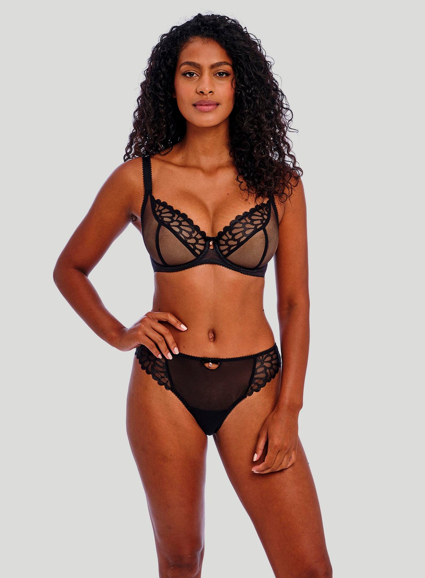 Freya: Loveland Underwired Plunge Bra Bombshell Black