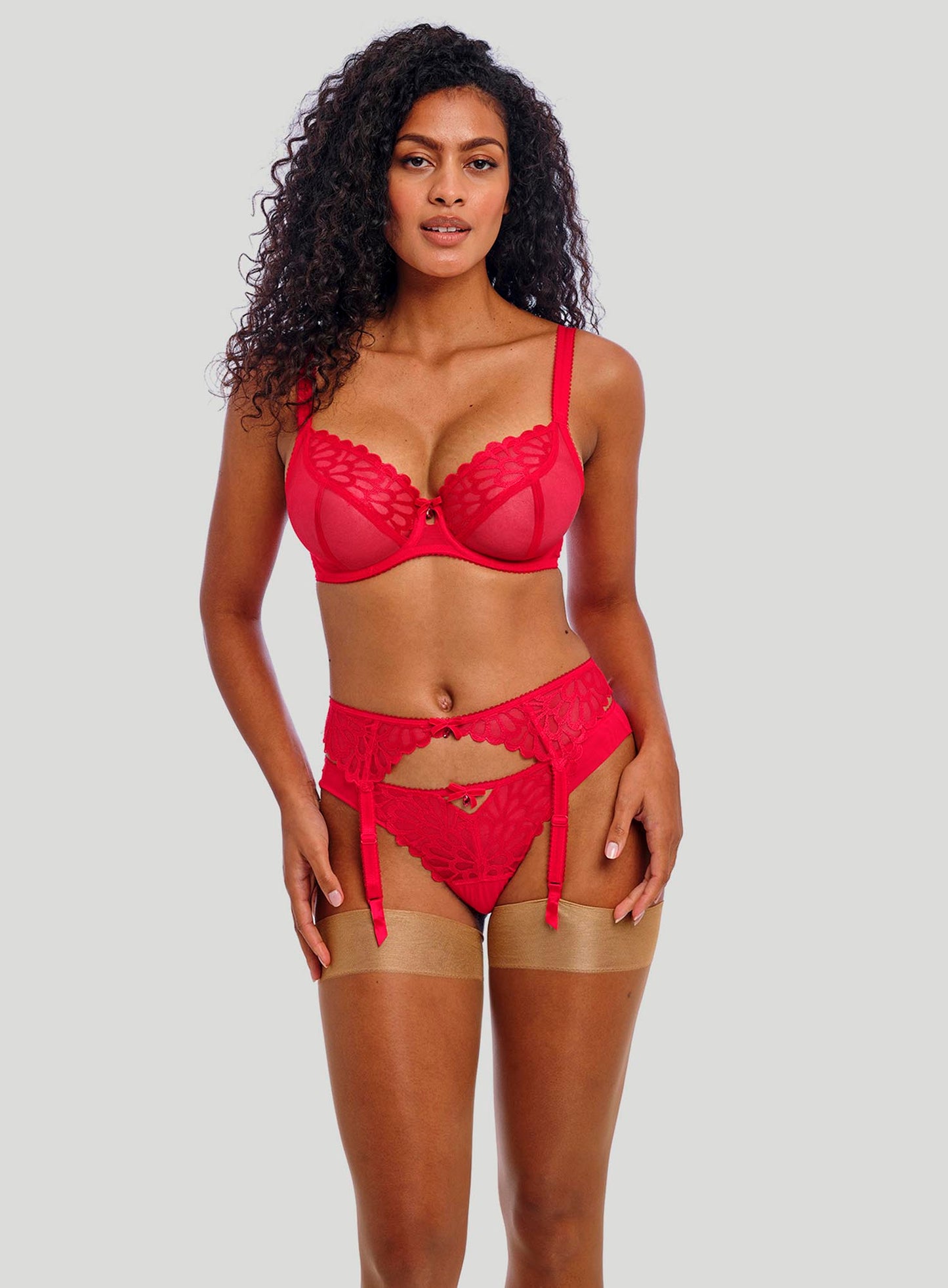 Freya: Loveland Suspender Bombshell Chilli Red