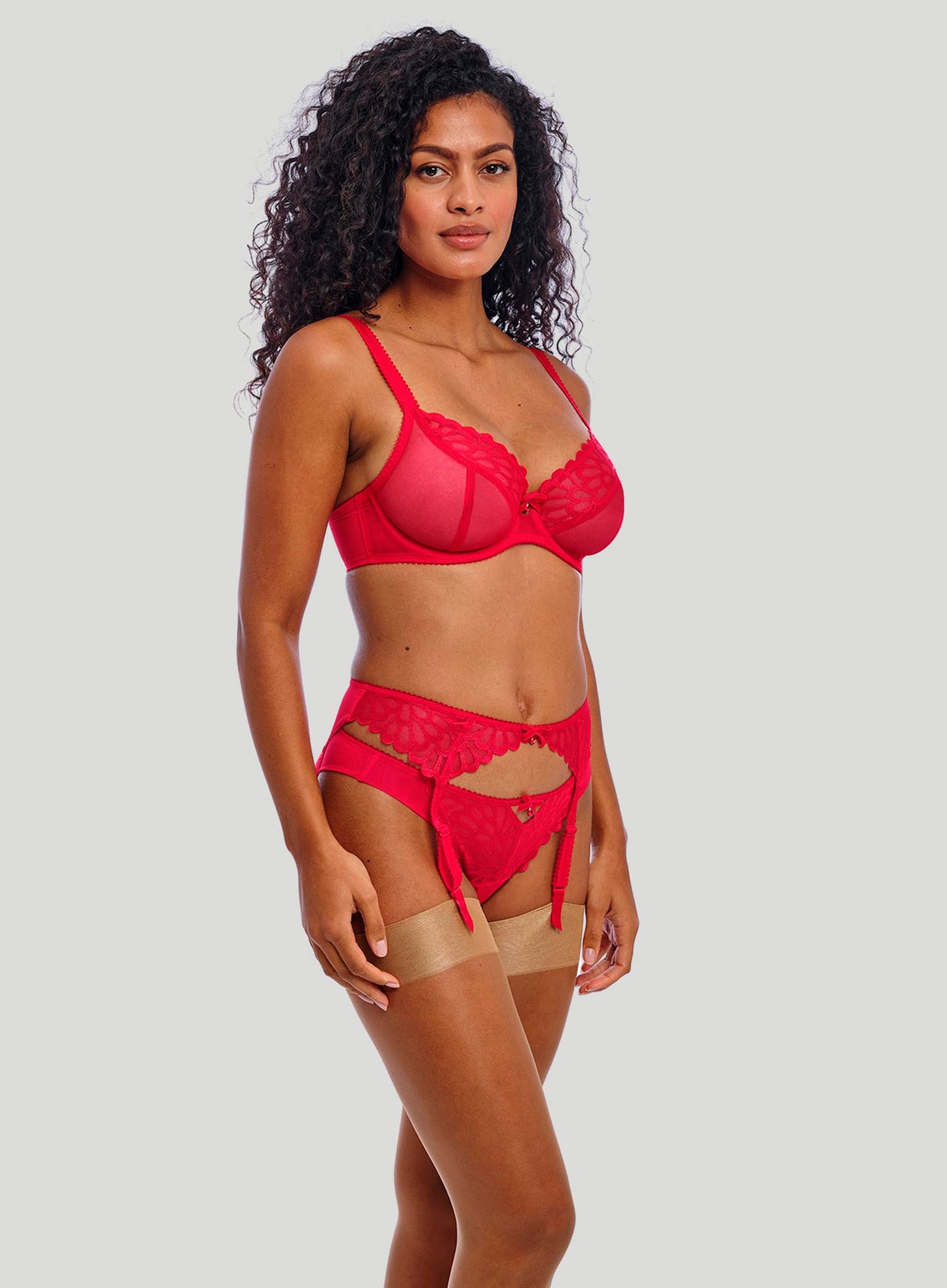 Freya: Loveland Suspender Bombshell Chilli Red