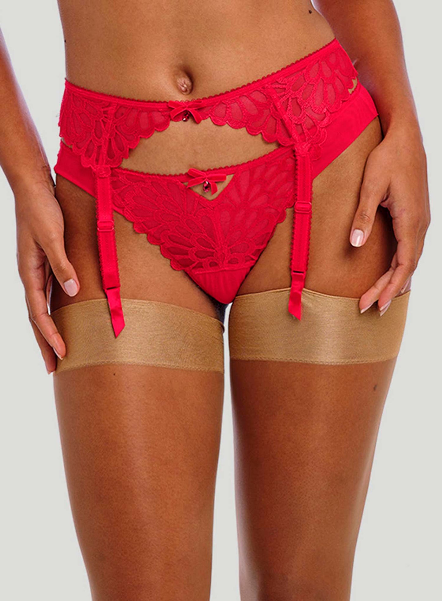 Freya: Loveland Suspender Bombshell Chilli Red