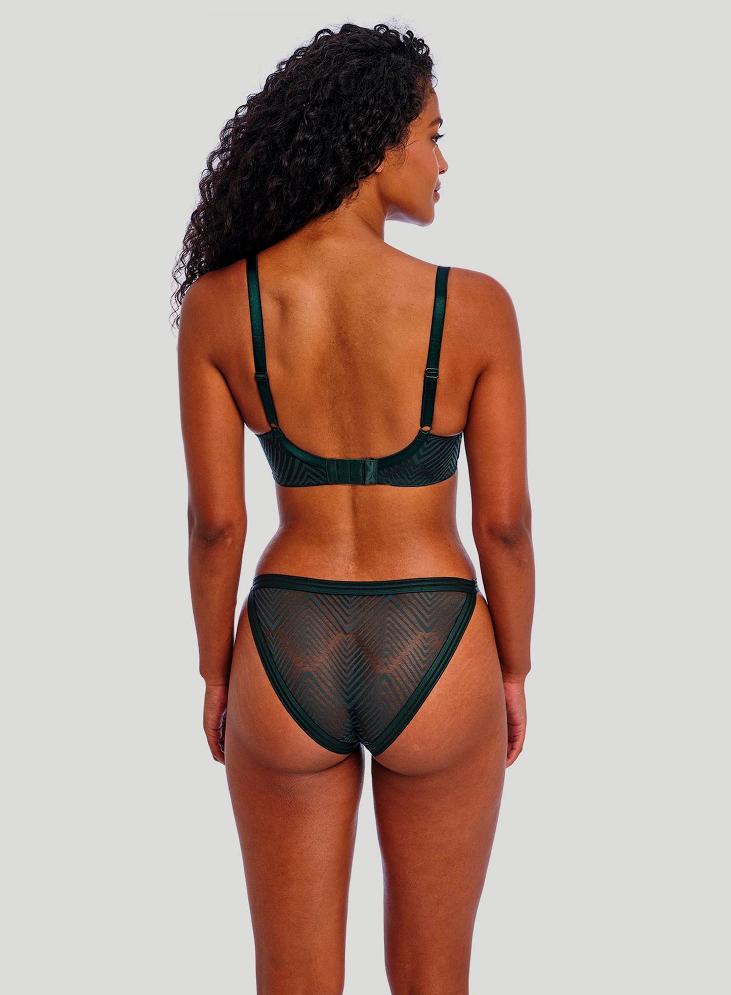 Freya: Tailored High Apex Underwired Plunge Bra Deep Emerald