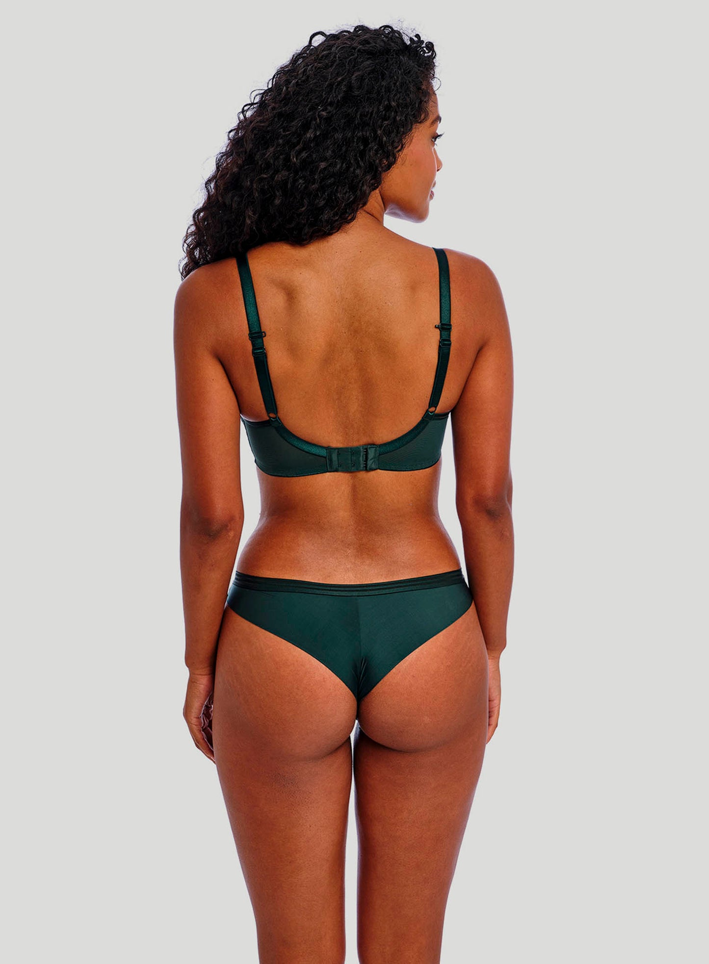 Freya: Tailored Smooth Moulded Plunge Underwired Bra Deep Emerald