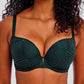 Freya: Tailored Smooth Moulded Plunge Underwired Bra Deep Emerald