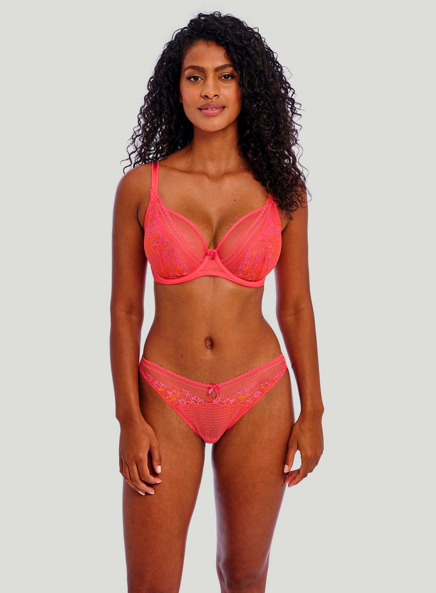 Freya: Sydnie Underwired High Apex Plunge Bra Strawberry Ice