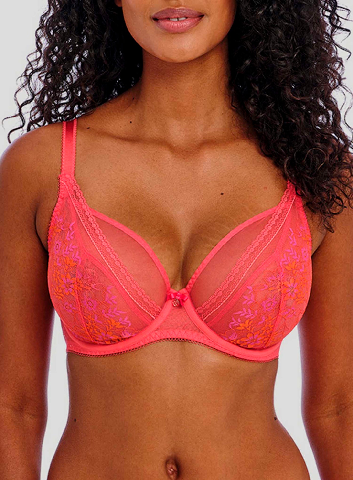 Freya: Sydnie Underwired High Apex Plunge Bra Strawberry Ice