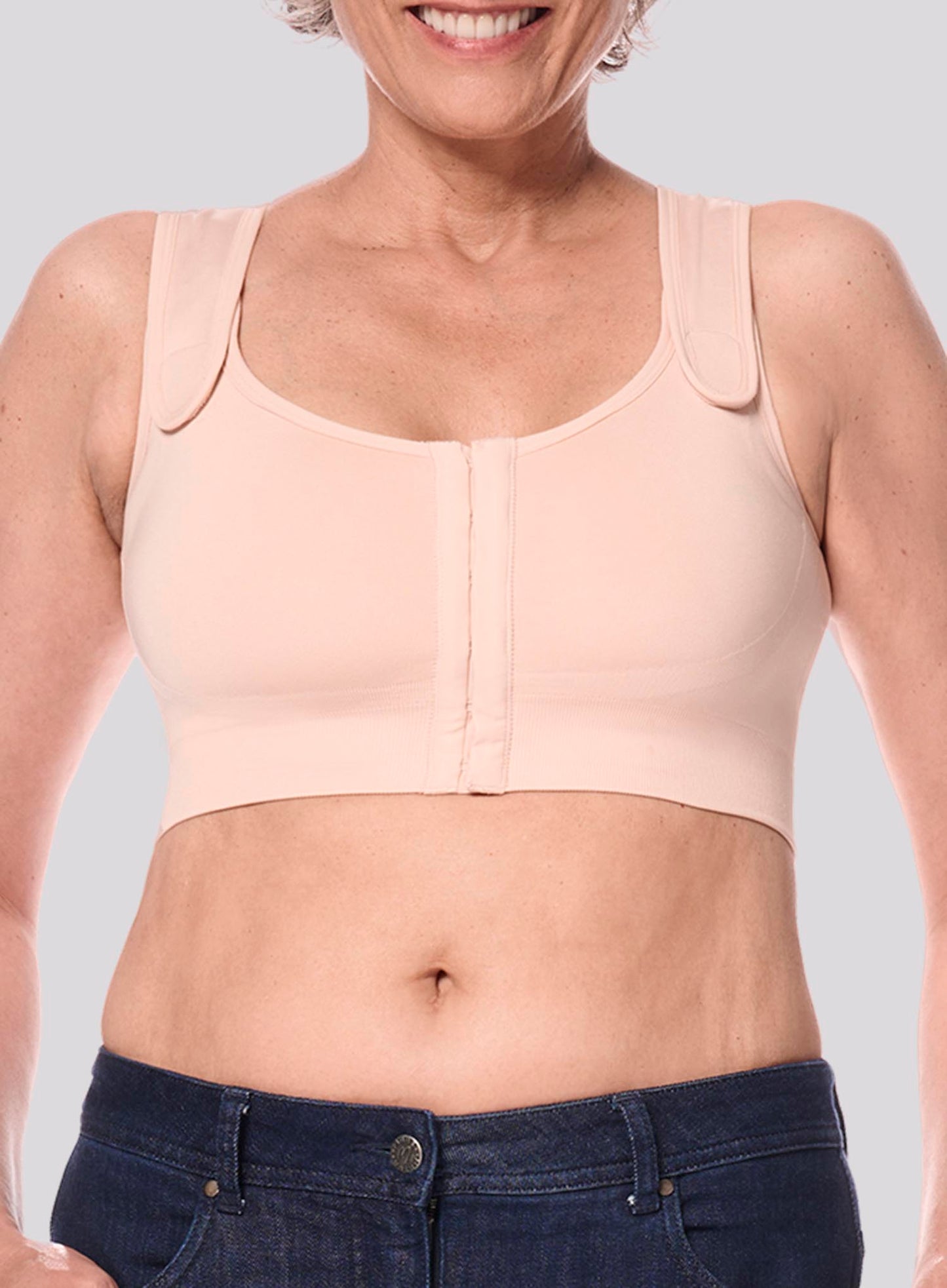 Amoena: Sina Medium Compression Bra Rose Nude