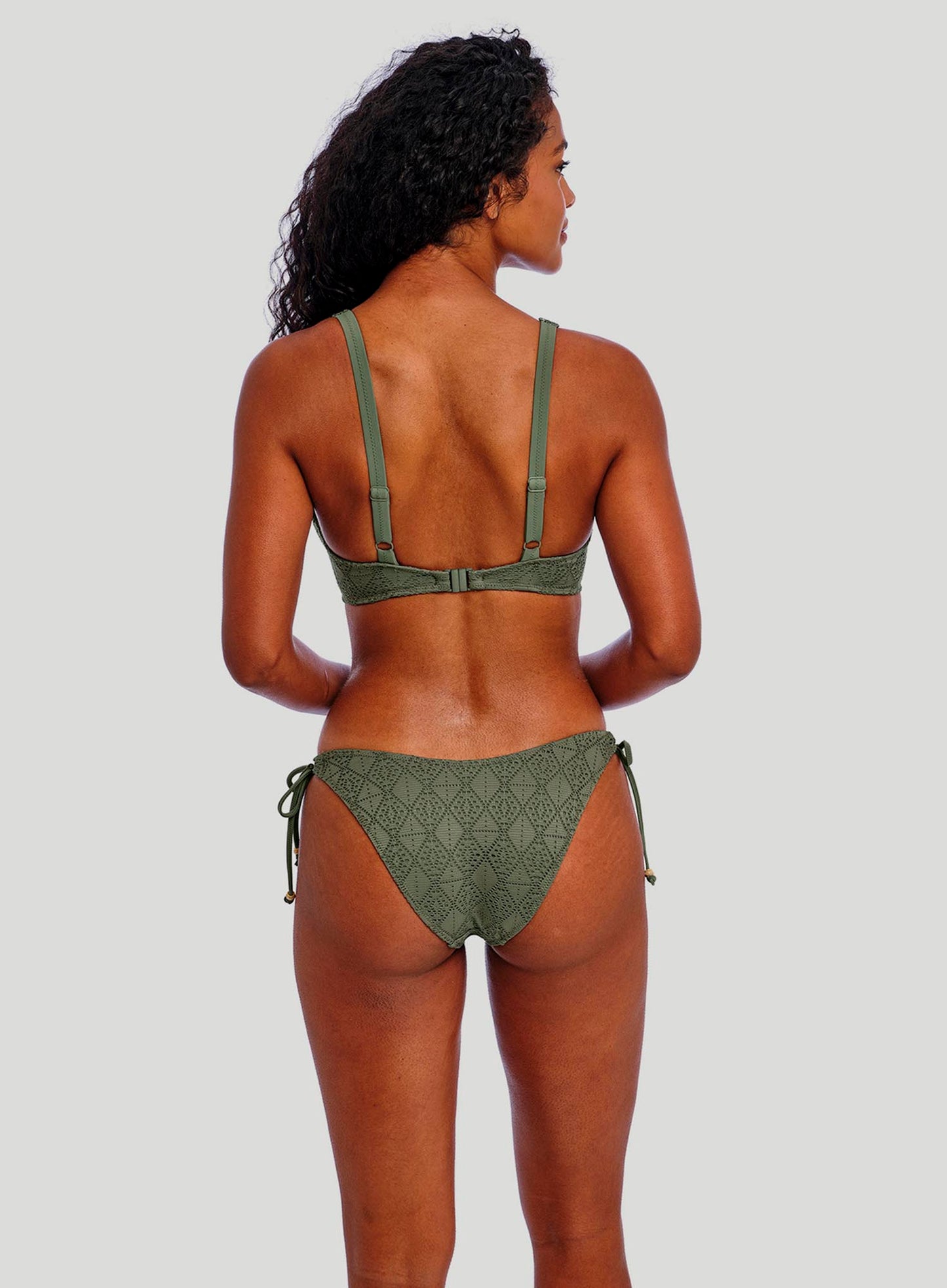 Freya Swimwear: Nomad Nights Underwired High Apex Bikini Top Sage