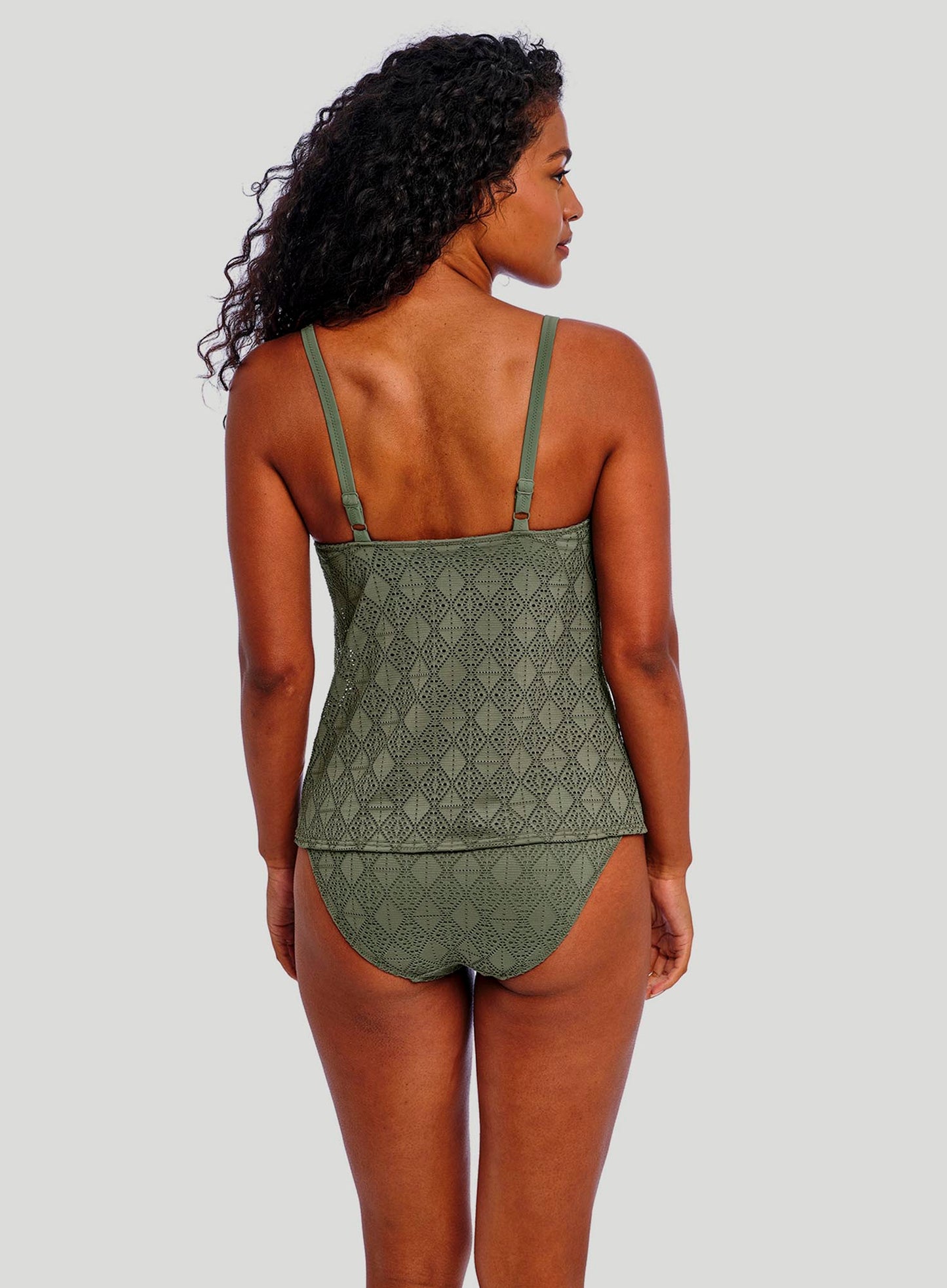 Freya Swimwear: Nomad Nights Underwired Plunge Tankini Top Sage