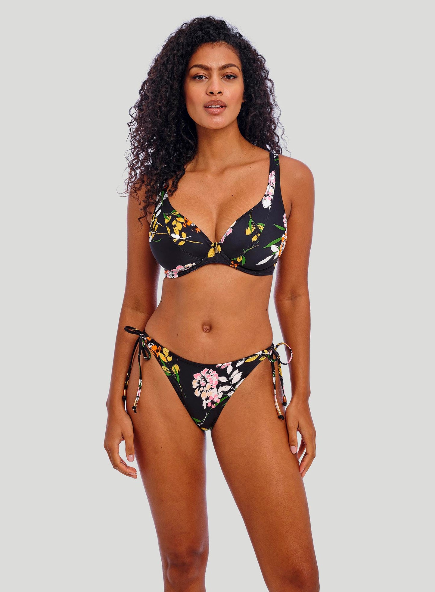 Freya Swimwear: Twilight Soul Underwired High Apex Bikini Top Black