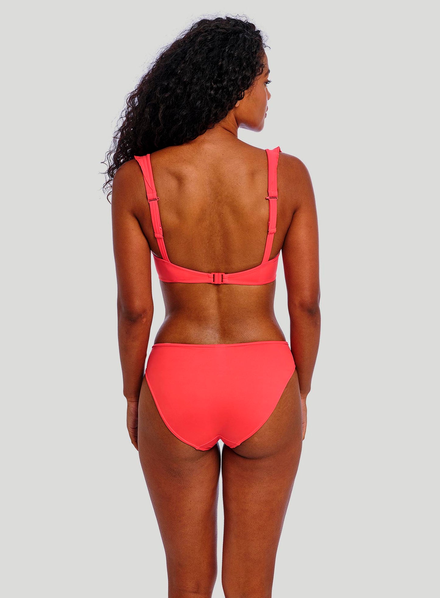 Freya Swimwear: Jewel Cove Underwired High Apex Bikini top With J Hook Plain Sunset