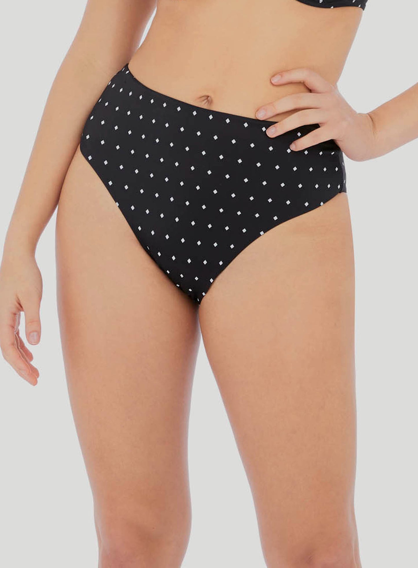 Freya Swimwear: Jewel Cove High Waist Bikini Brief Black Diamond