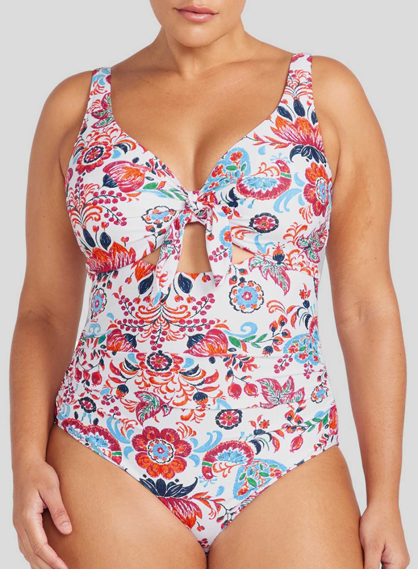 Artesands: Loquacious Cezanne Underwire One Piece White Print