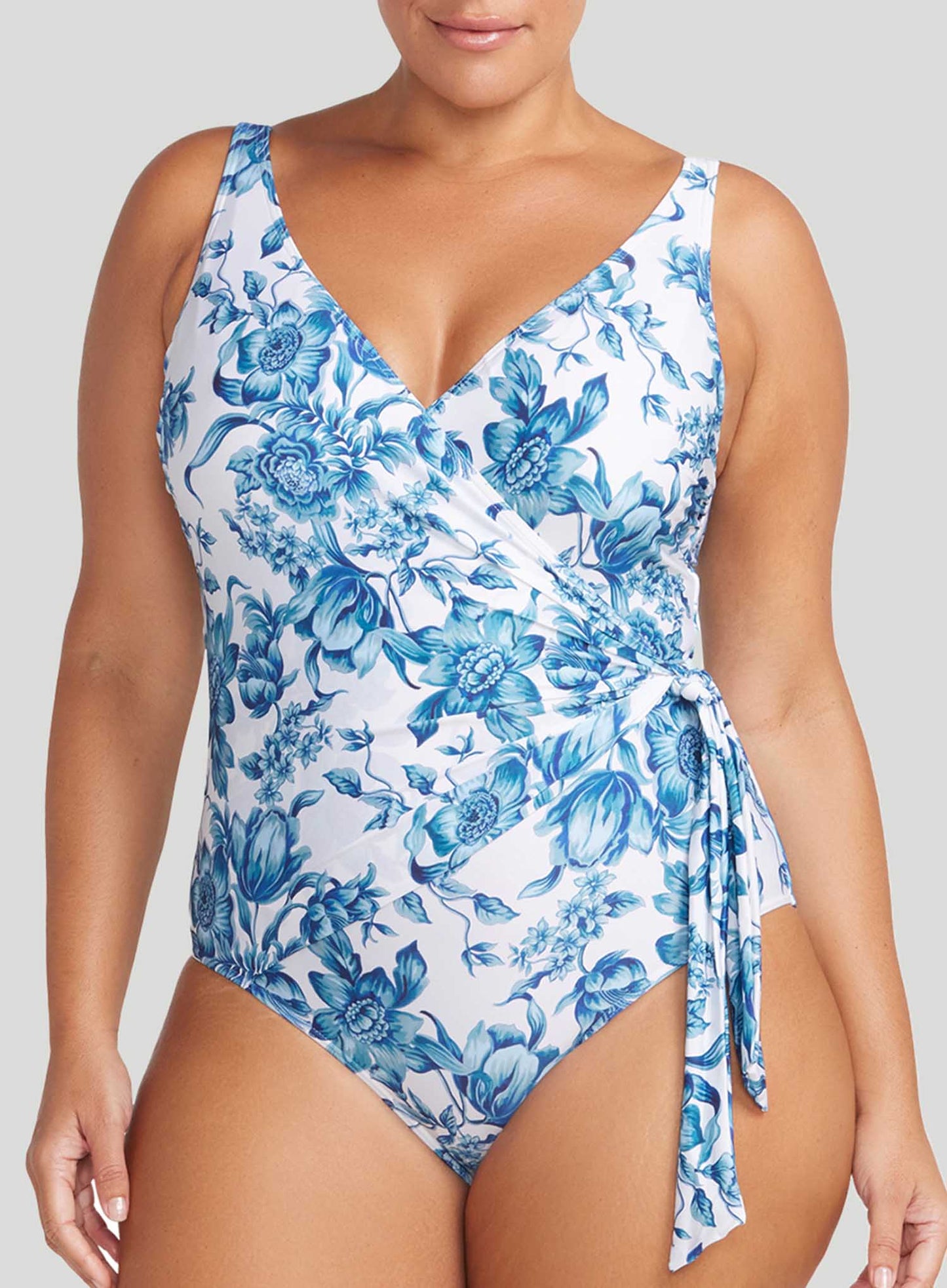 Artesands: Bois De Croix Hayes Underwire One Piece Blue Bois