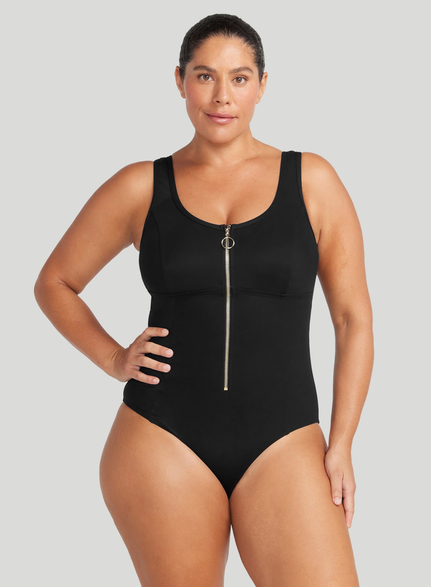 Artesands: Sculpt Fuseli Control With Zip One Piece Black