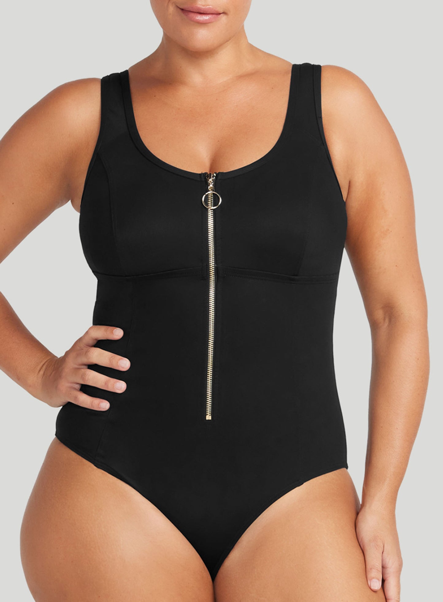 Artesands: Sculpt Fuseli Control With Zip One Piece Black