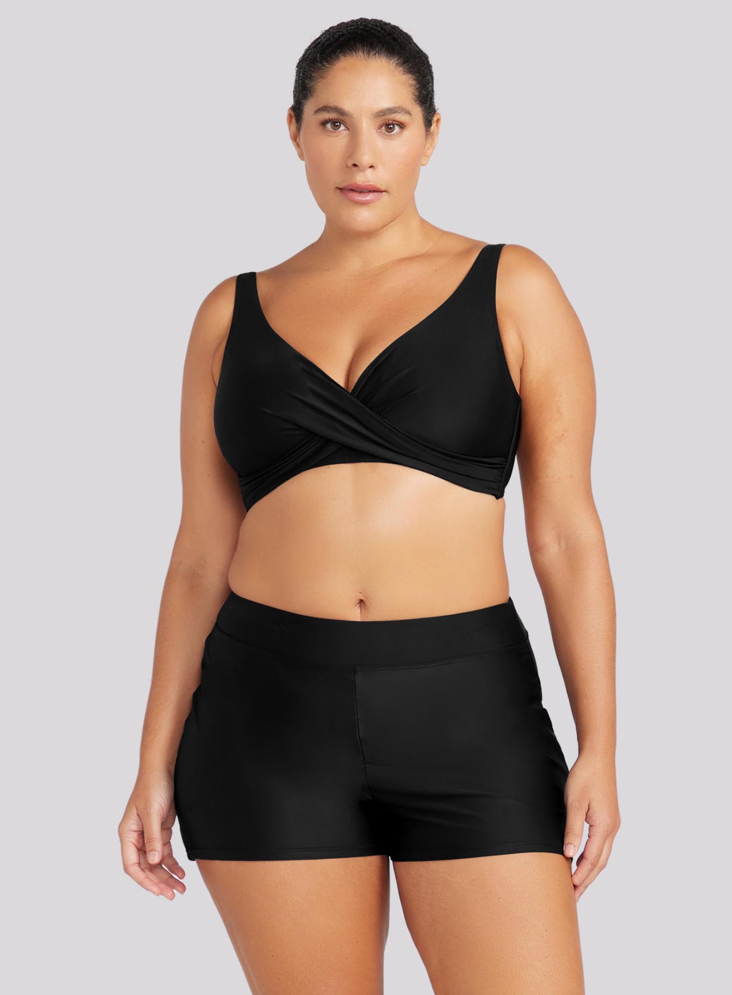 Artesands: Hues Delacroix Cross Front Bikini Top Black