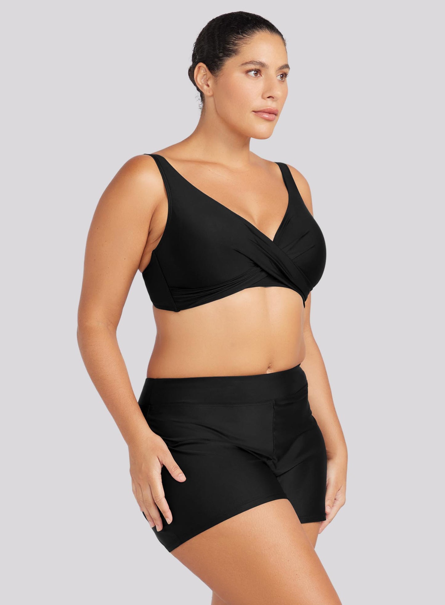 Artesands: Hues Delacroix Cross Front Bikini Top Black