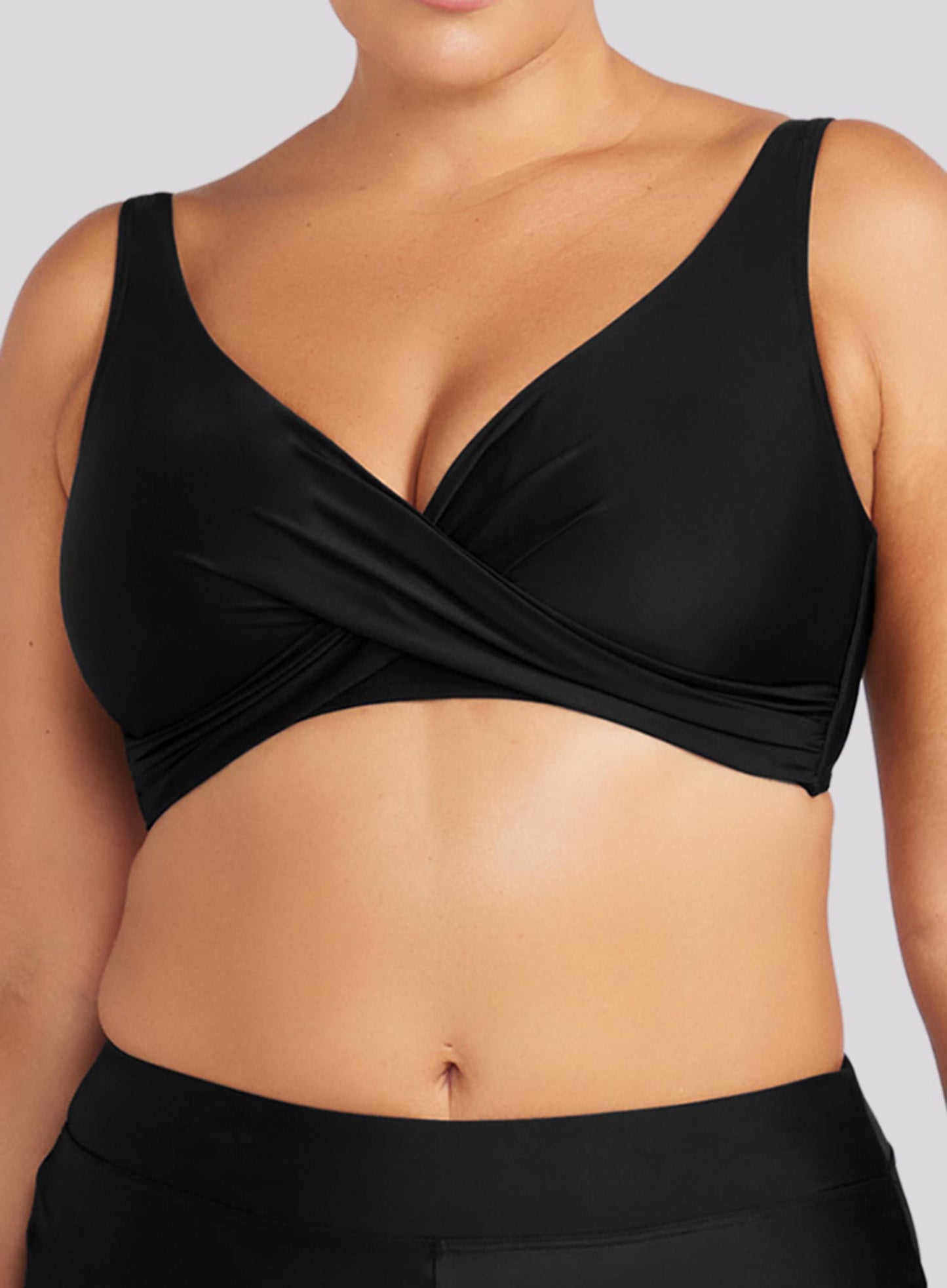 Artesands: Hues Delacroix Cross Front Bikini Top Black