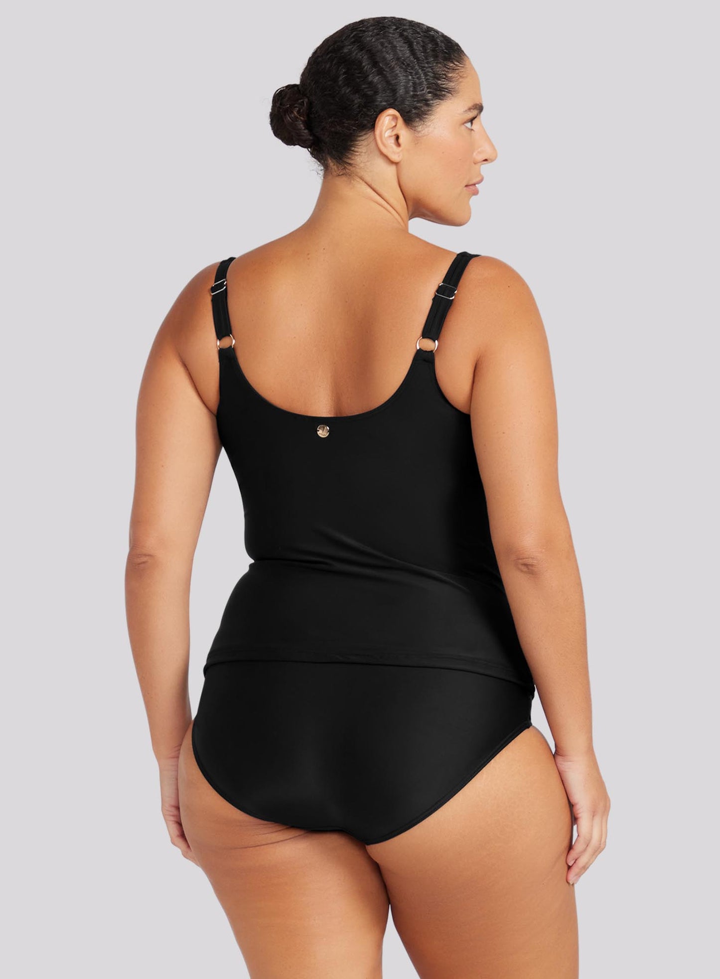 Artesands: Hues Delacroix Cross Front Tankini Top Black