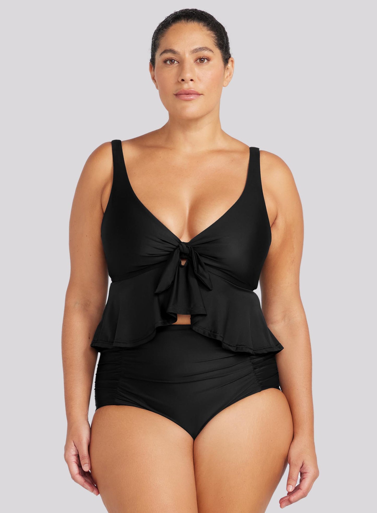 Artesands: Hues Chagall Midriff Bikini Top Black