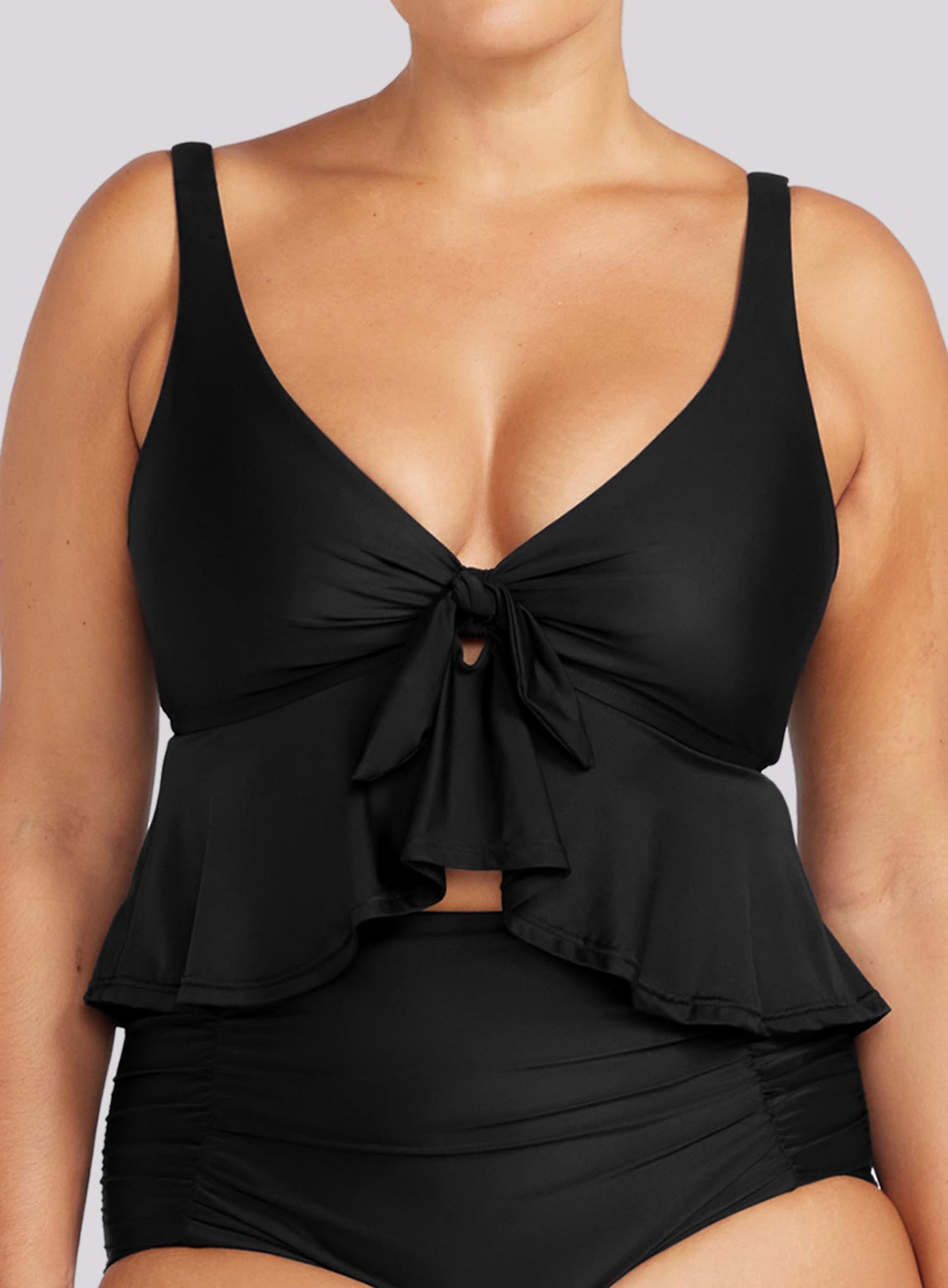 Artesands: Hues Chagall Midriff Bikini Top Black