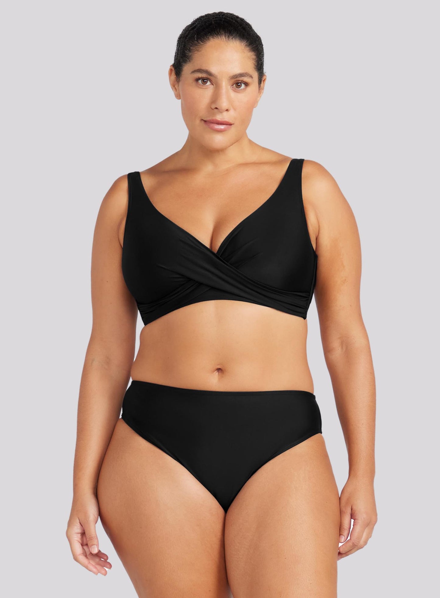 Artesands: Hues Monet Curve Fit Mid Rise Swim Pant Black