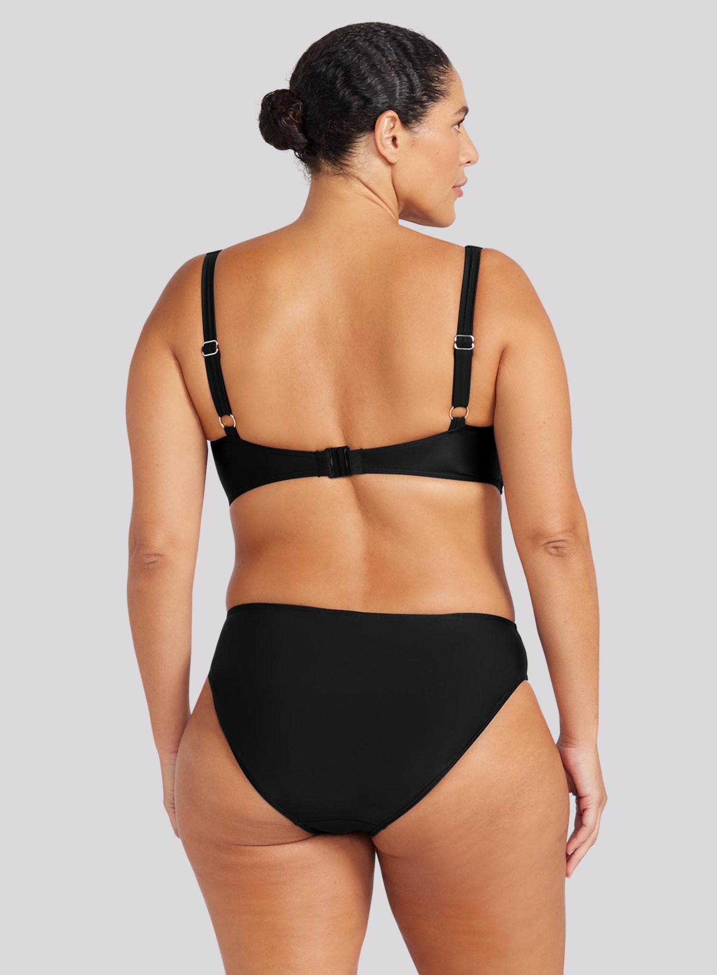 Artesands: Hues Monet Curve Fit Mid Rise Swim Pant Black