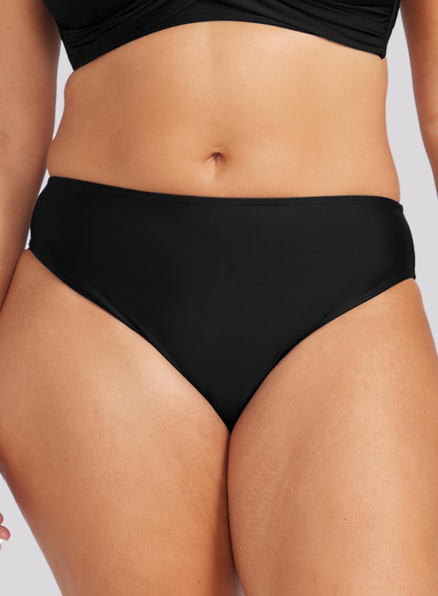 Artesands: Hues Monet Curve Fit Mid Rise Swim Pant Black