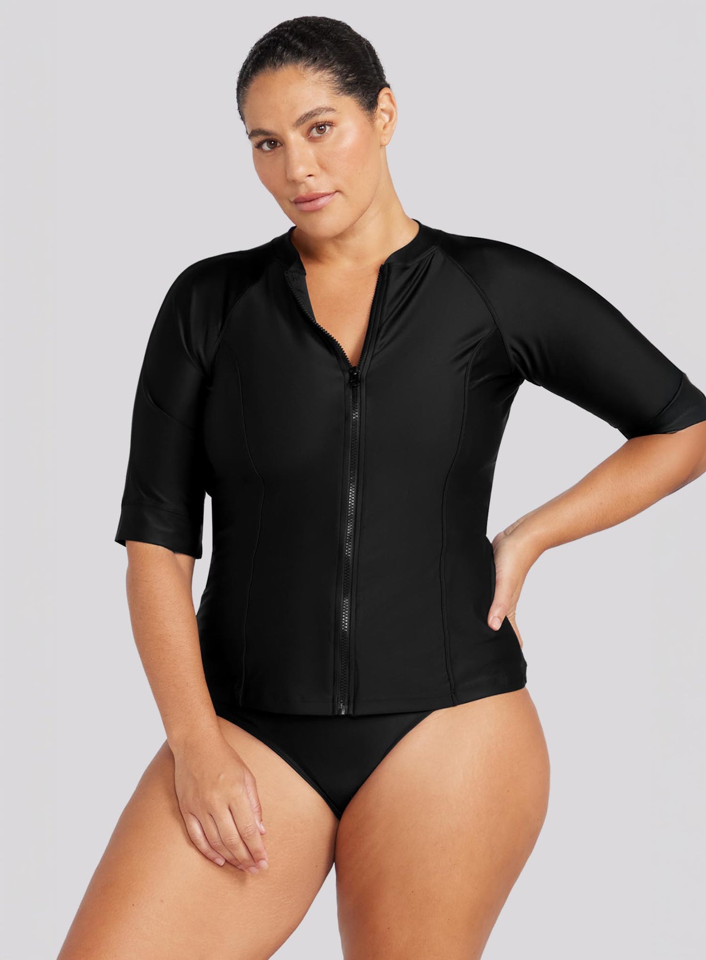 Artesands: Hues Sunsafe Short Sleeve Sun Suit Black