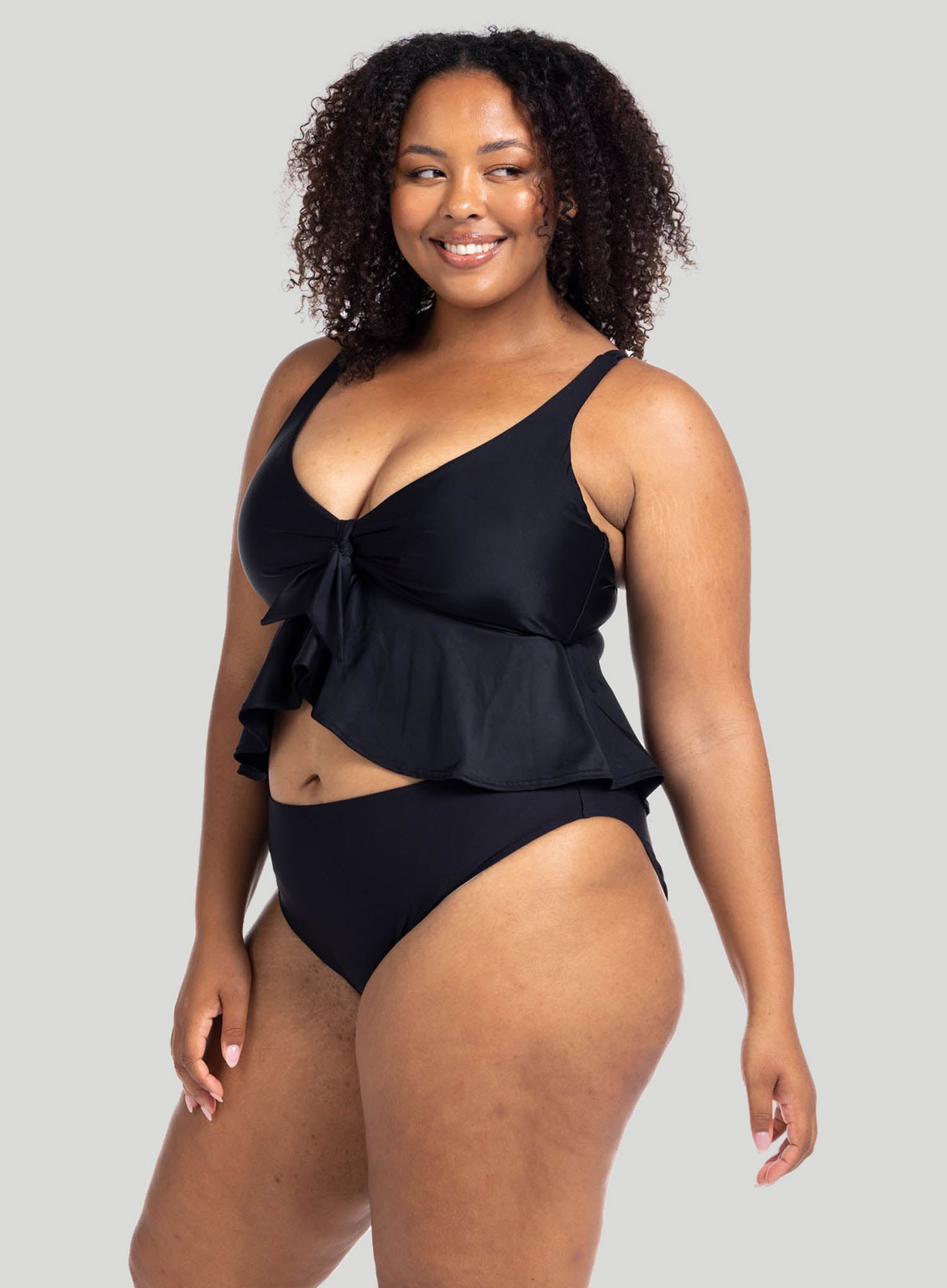 Artesands: Hues Monet Curve Mid Fid Rise Bikini Pant R Black – DeBra's