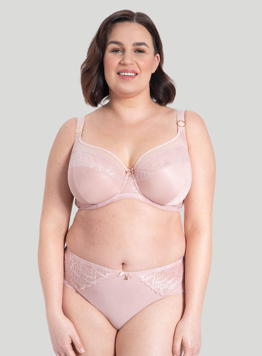 Samanta Lingerie: Amelia Midi Brief Powder Rose