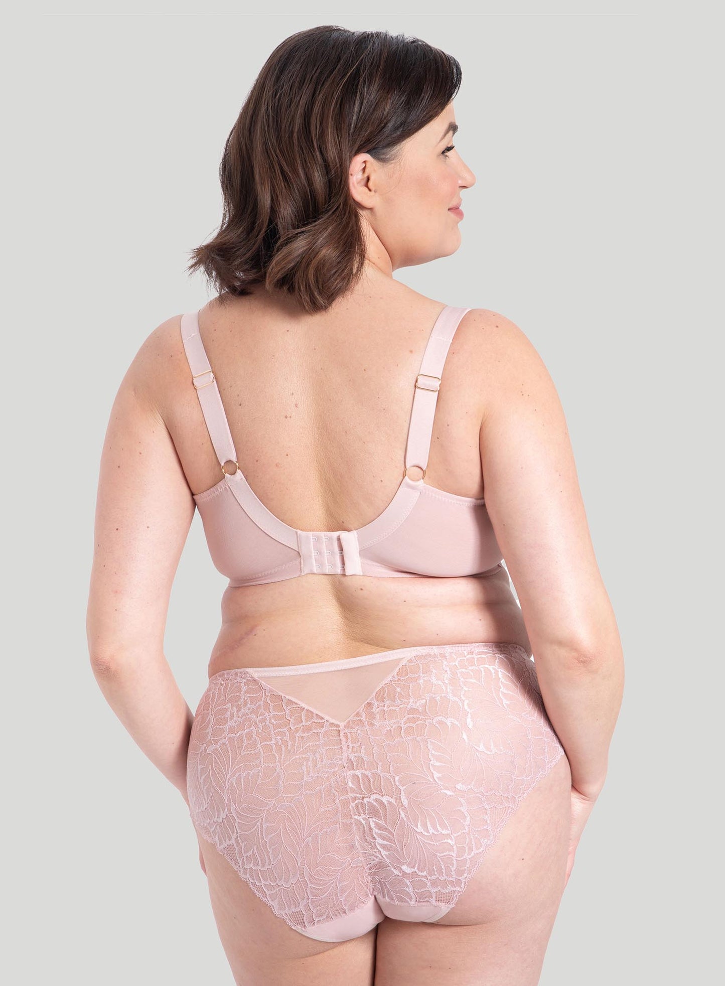 Samanta Lingerie: Amelia Midi Brief Powder Rose