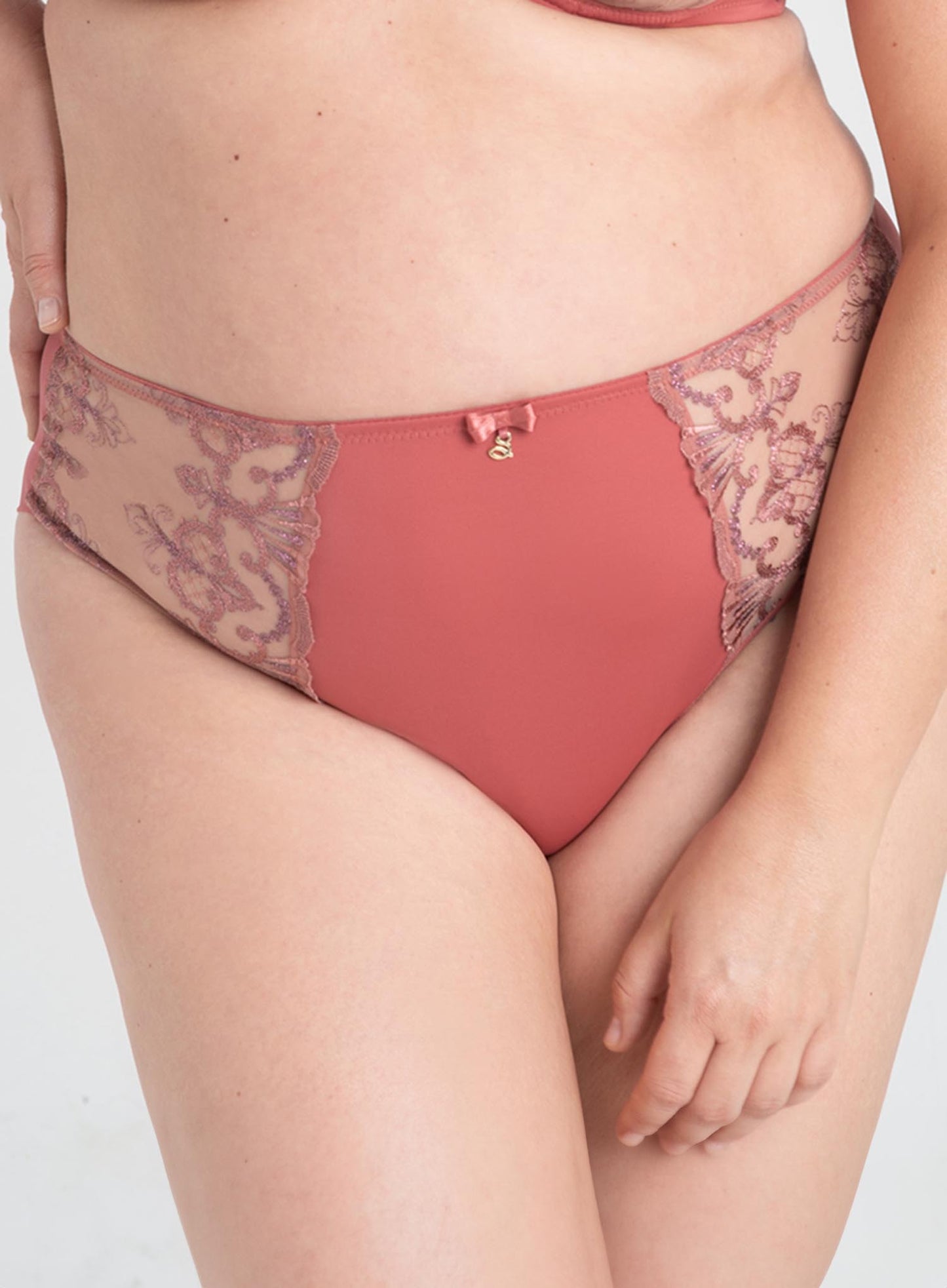 Samanta Lingerie: Perla Midi Brief Rosy