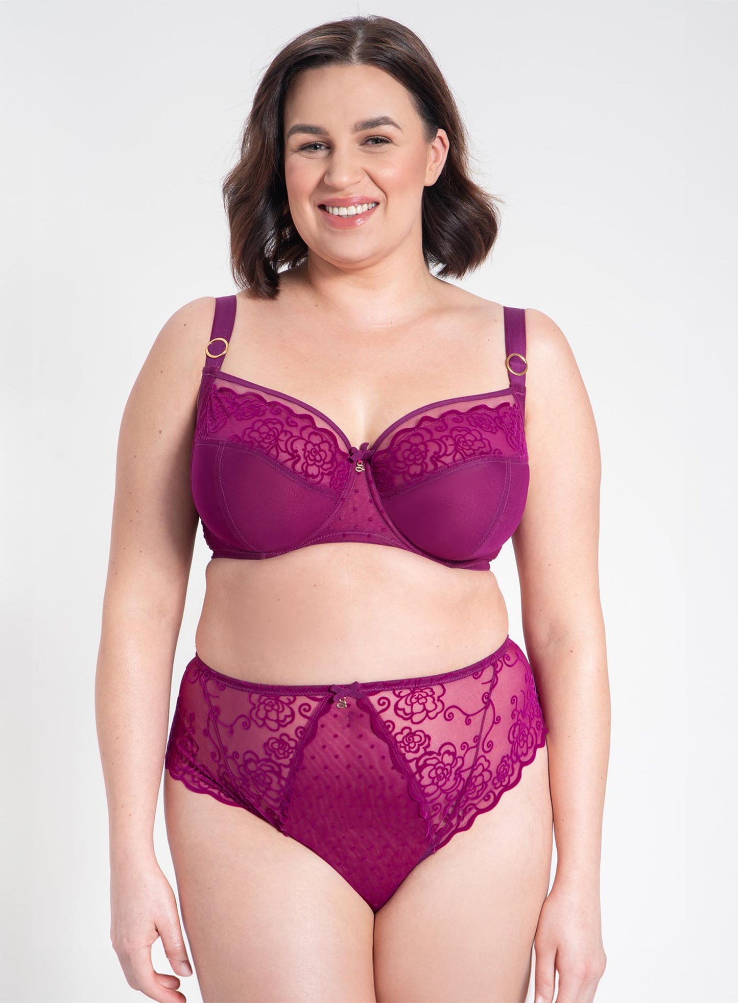 Samanta Lingerie: Ellen High Waist Brief Fuchsia