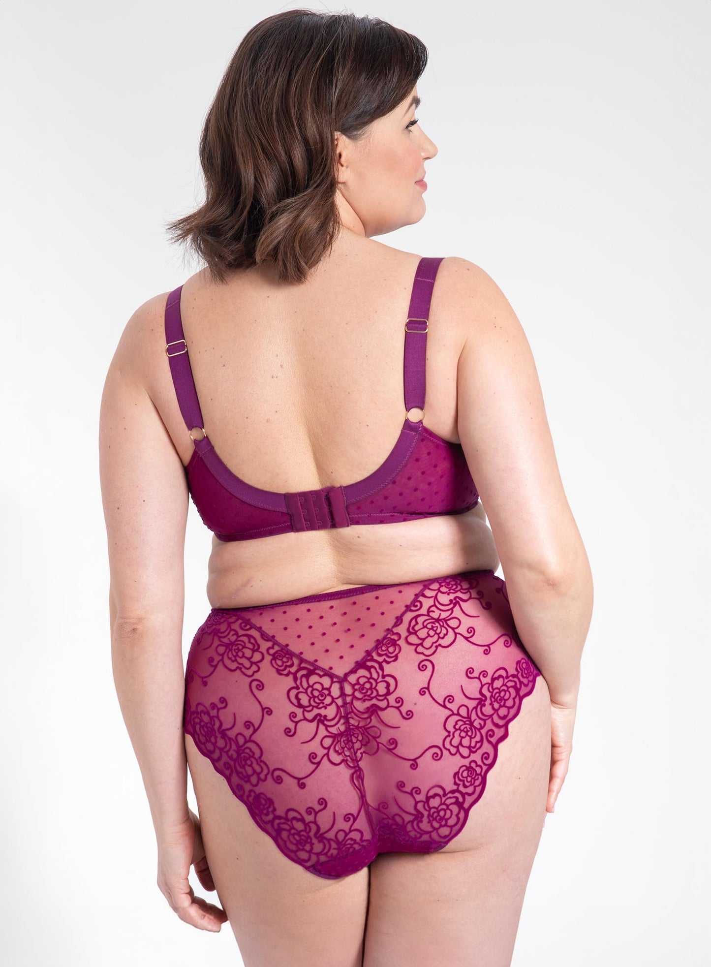 Samanta Lingerie: Ellen High Waist Brief Fuchsia