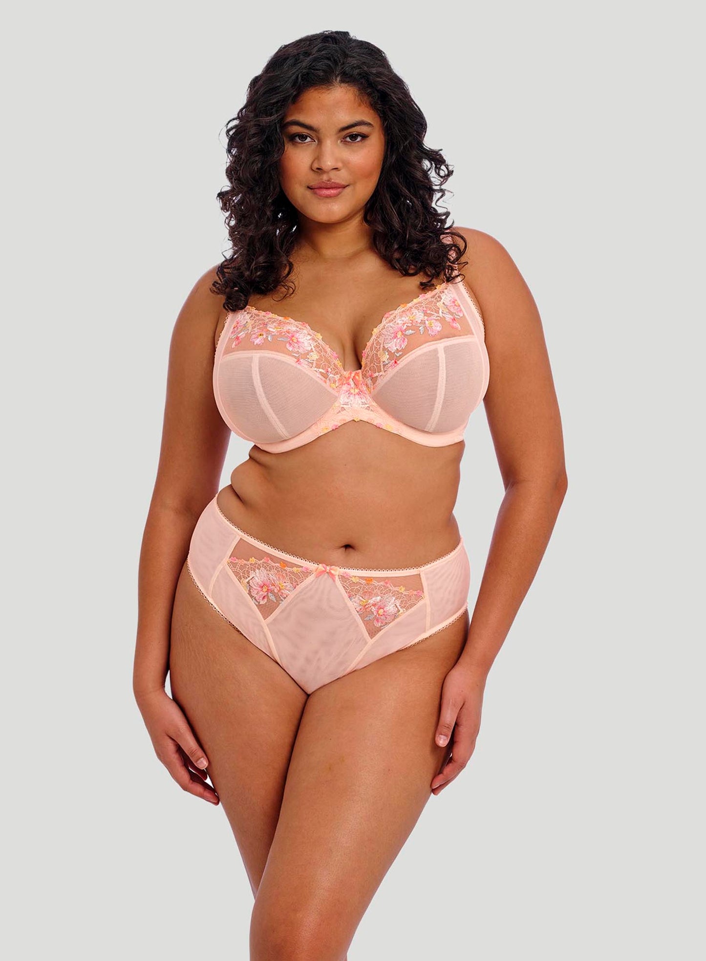 Elomi: Himari High Leg Brief Peach Whisper