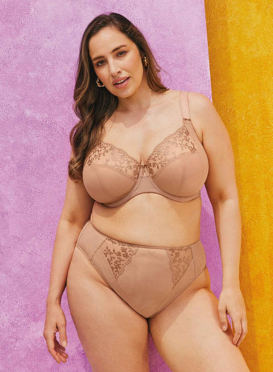 Elomi: Zarla Underwired Banded Bra Cafe Au Lait