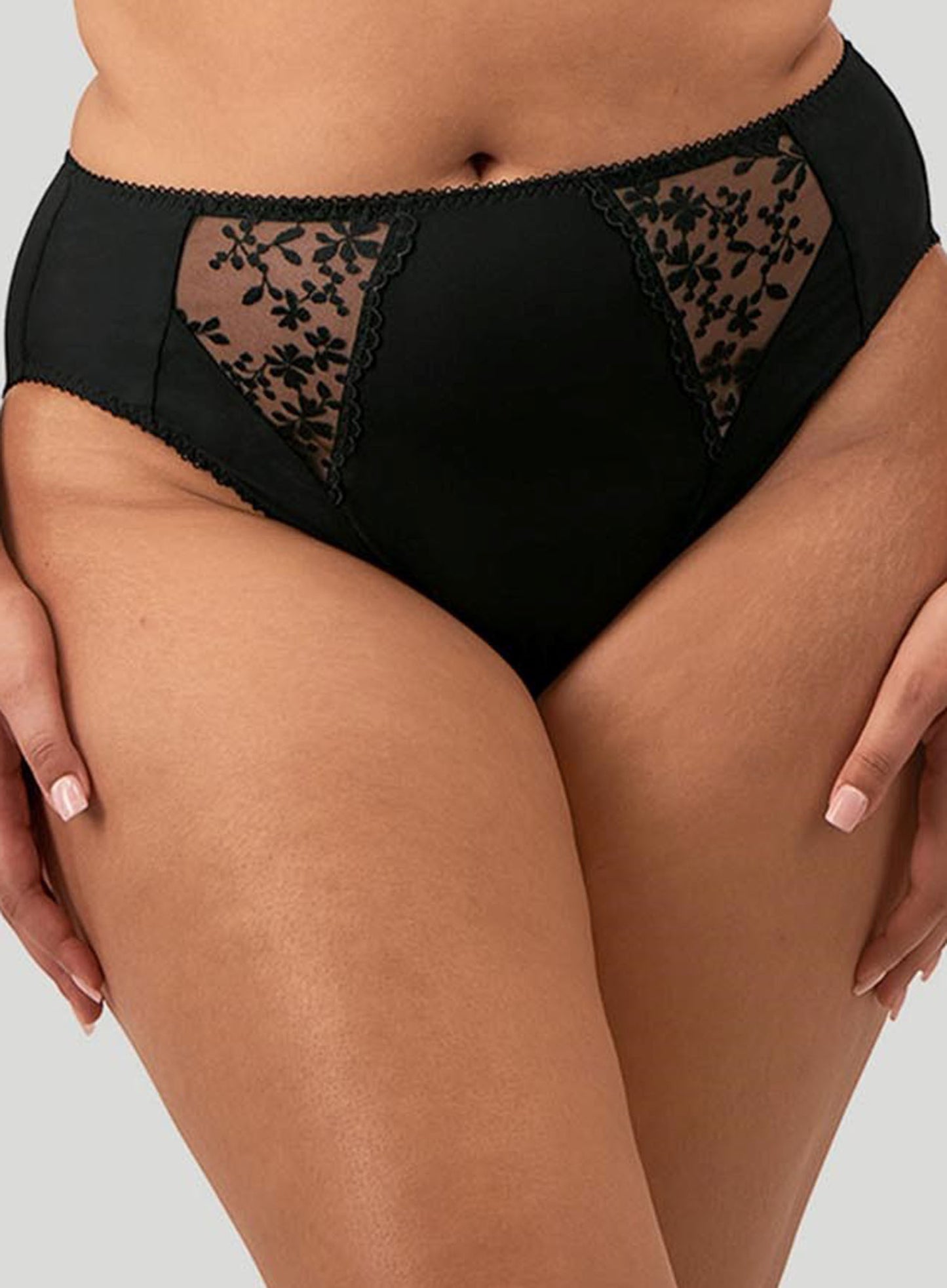 Elomi: Zarla High Leg Brief Black