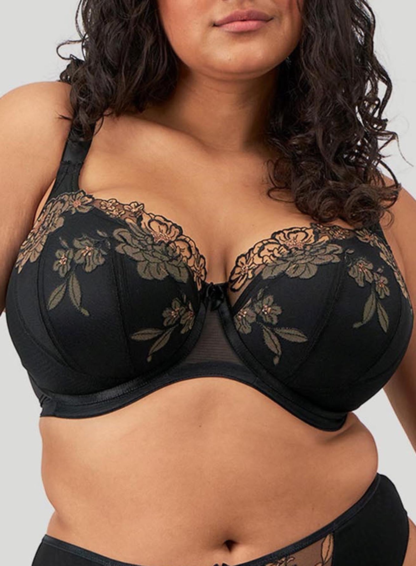 Elomi: Teagan Padded Half Cup Bra Black Almond