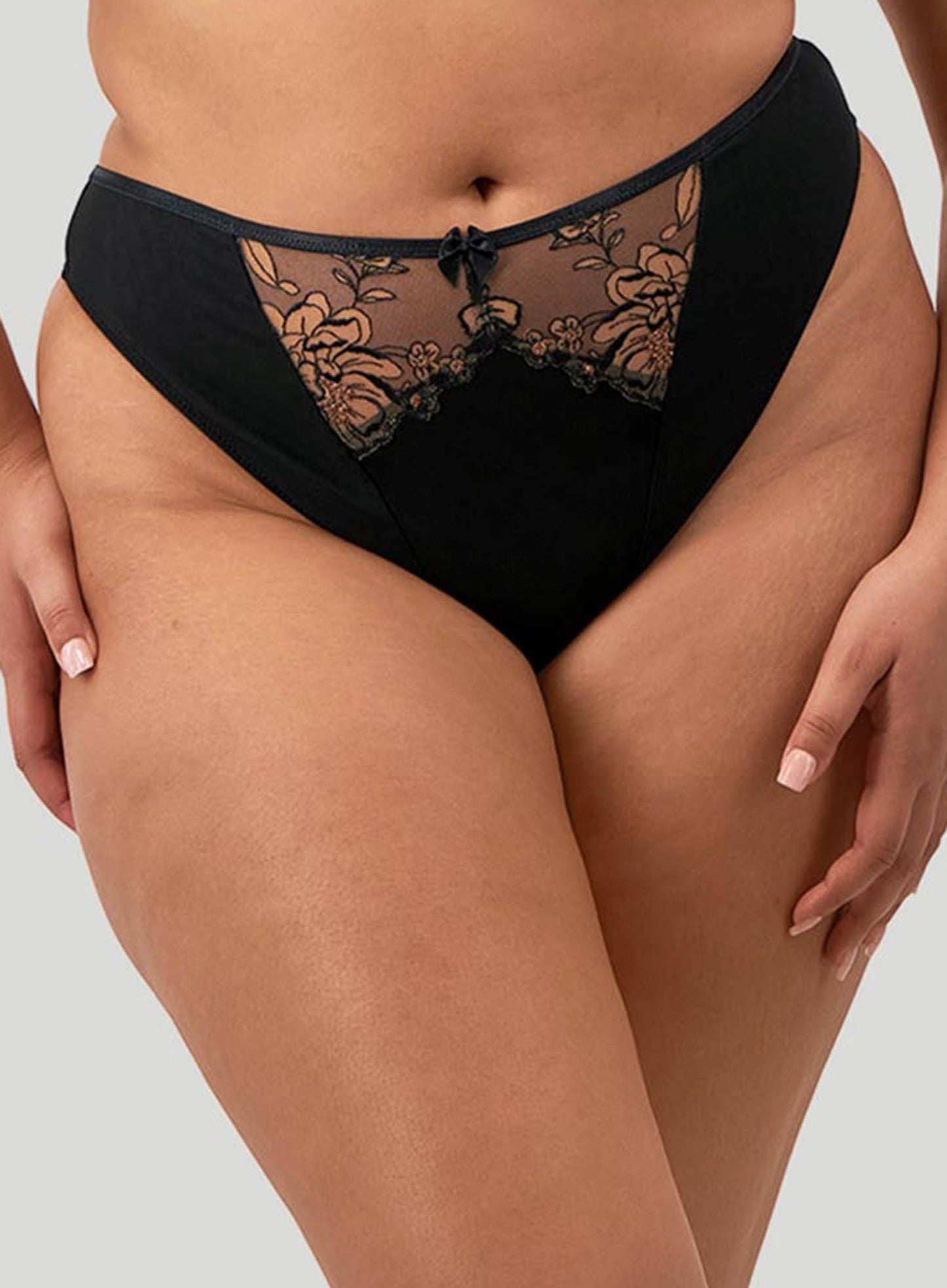 Elomi: Teagan Thong Black Almond