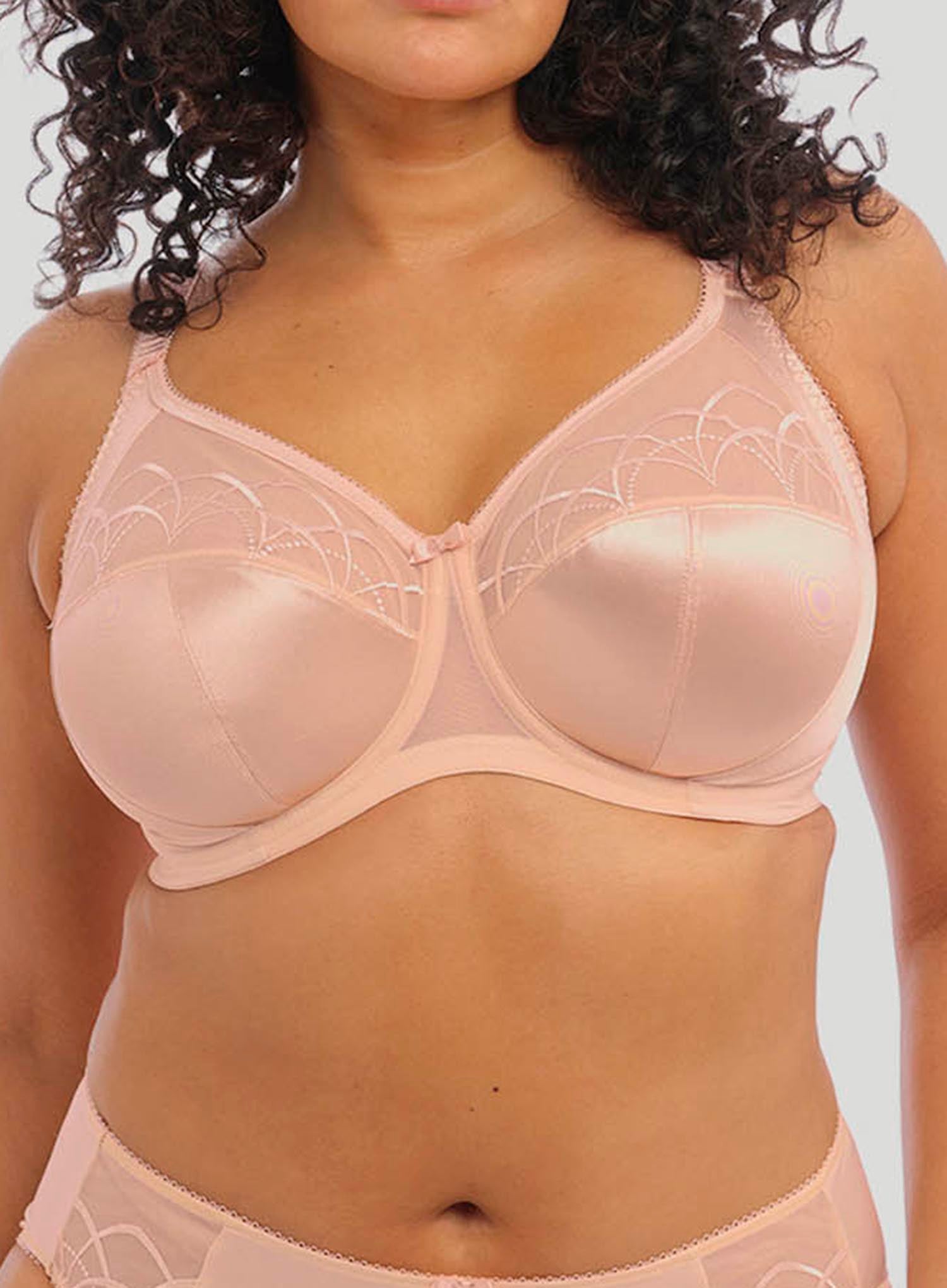 Elomi Cate Embroidered Full Cup Banded Underwire Bra (4030)- Latte