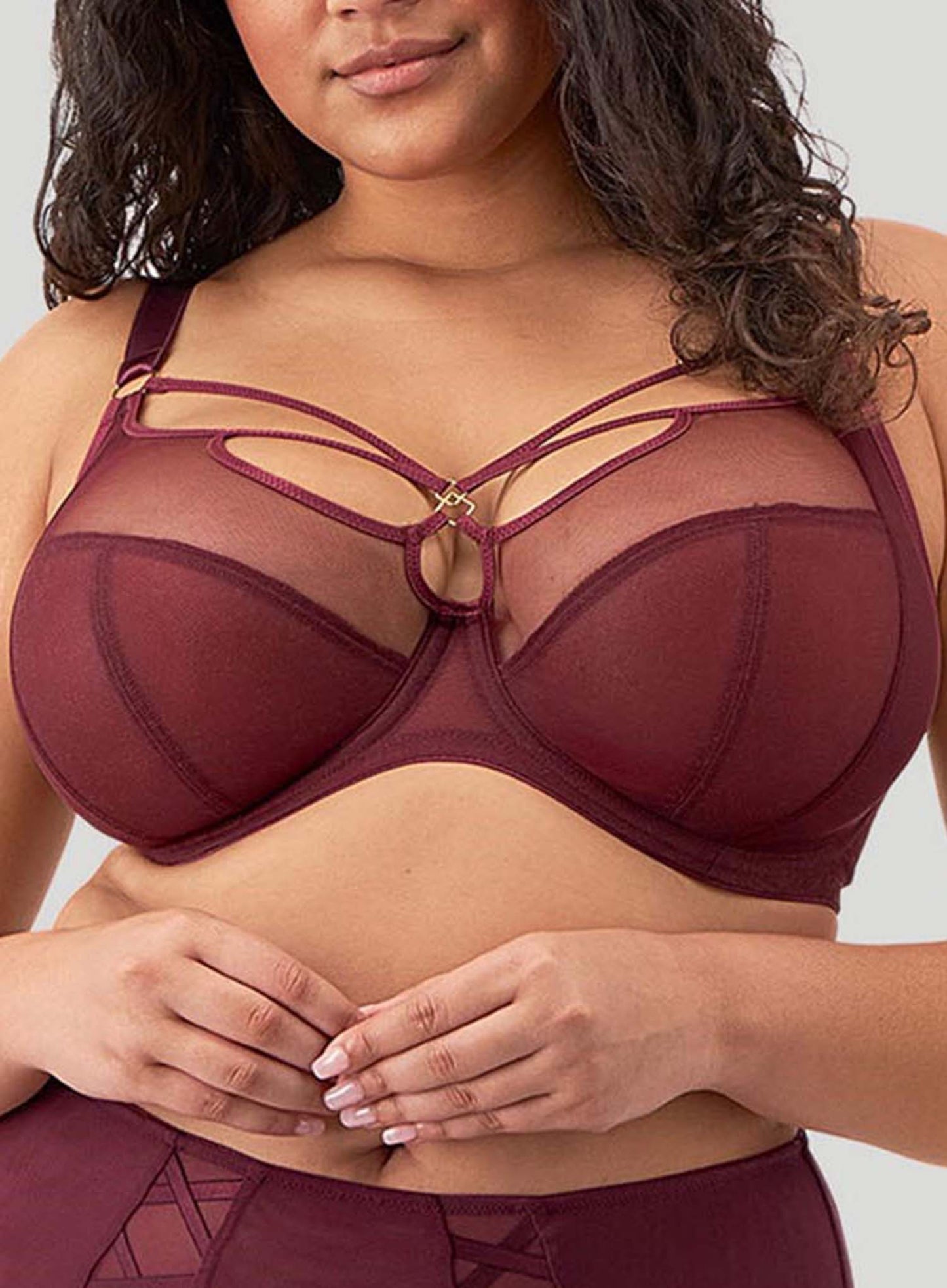 Elomi: Sachi Underwired Plunge Bra Cabernet