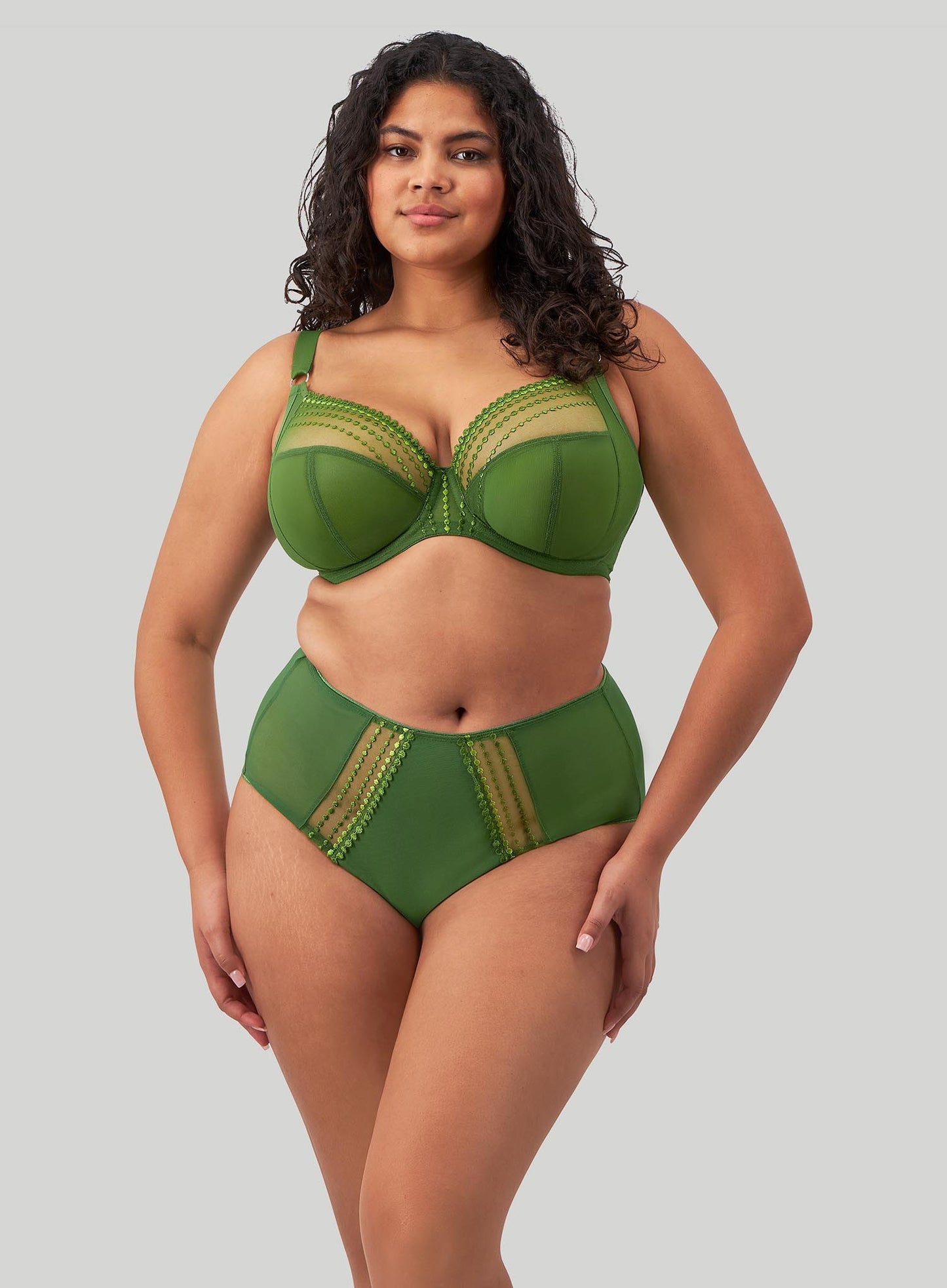 Elomi: Matilda Plunge Bra Jungle Green