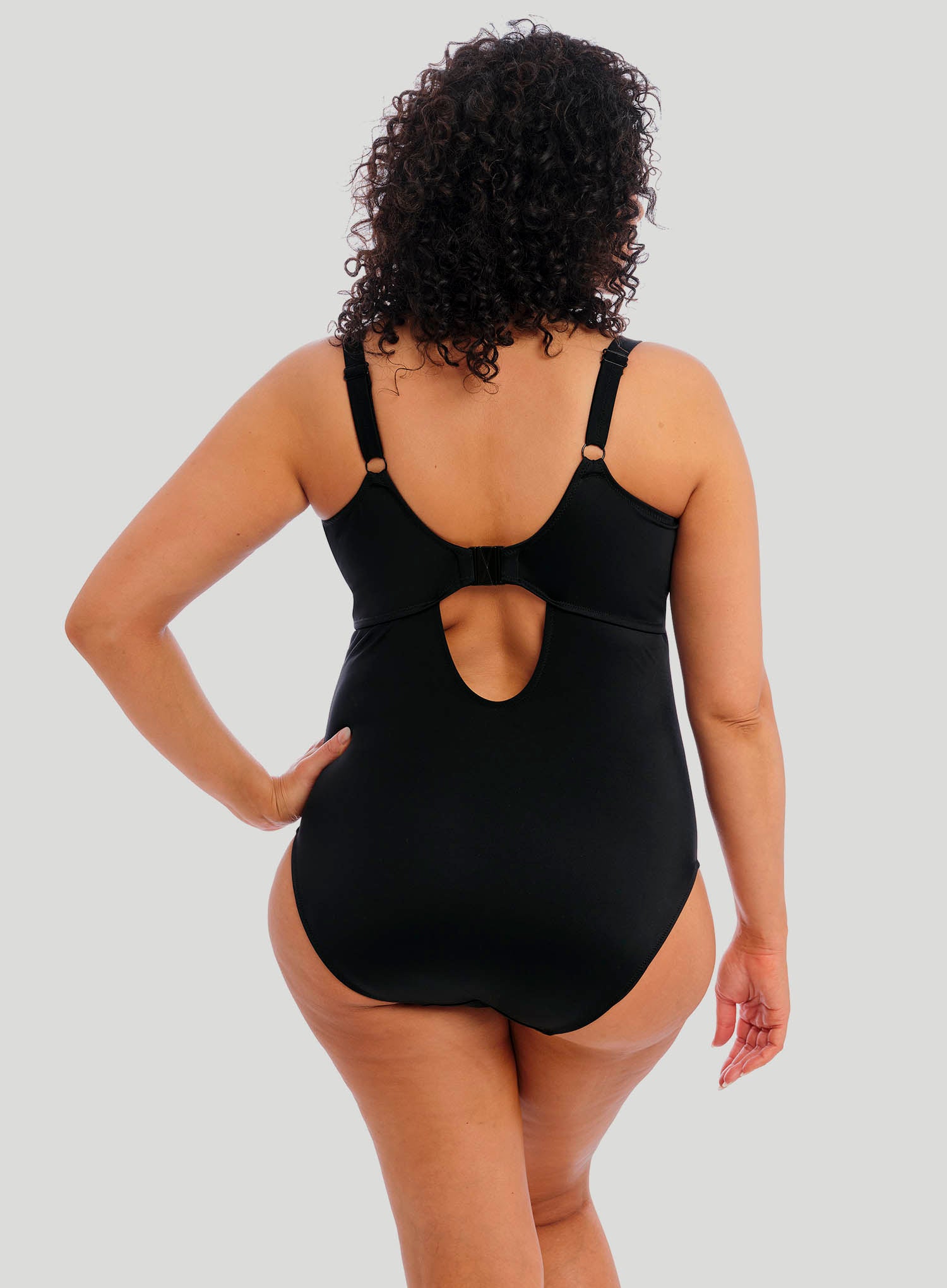 Elomi Swim Plain Sailing Non Wired Plunge Swimsuit Black