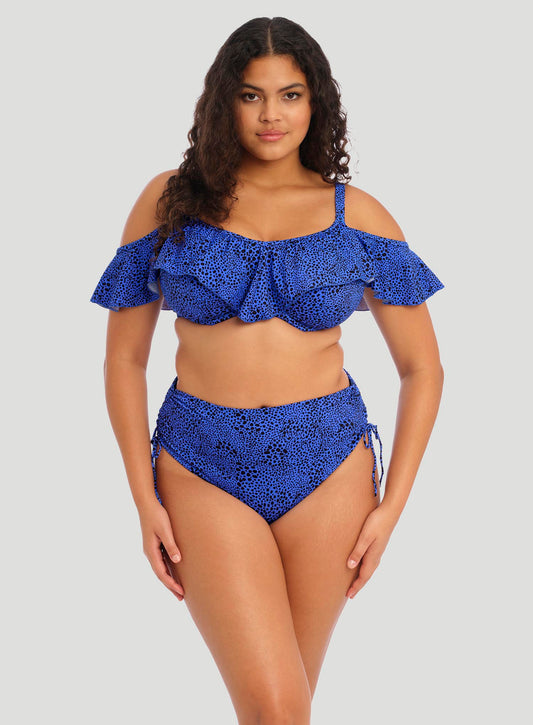 Elomi Swim: Pebble Cove Underwired Ruffle Bikini Top Blue